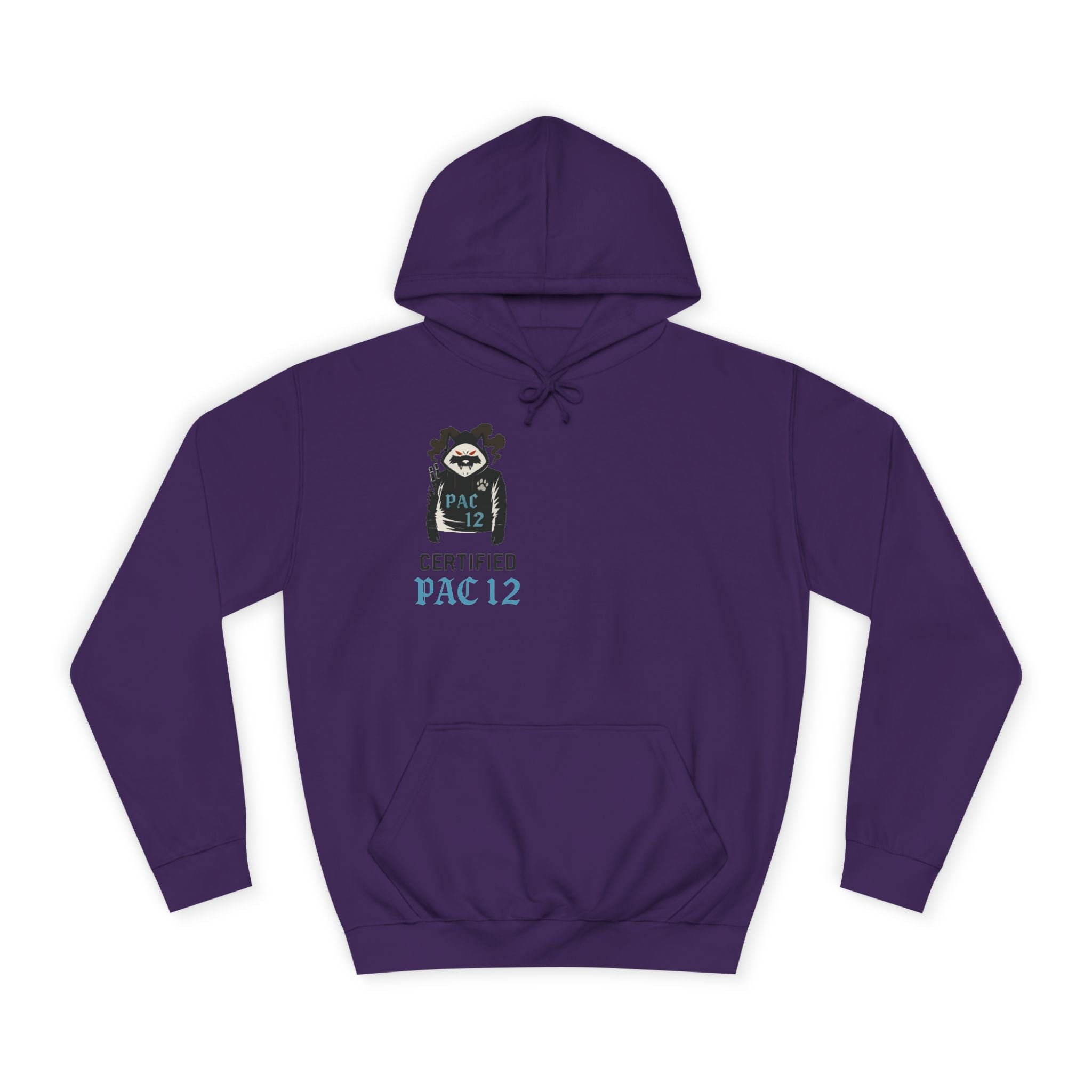 Unisex College Hoodie with Pac 12 Design, Cozy Sweatshirt for College Spirit, Perfect Gift for Students, Campus Wear, Unique Apparel