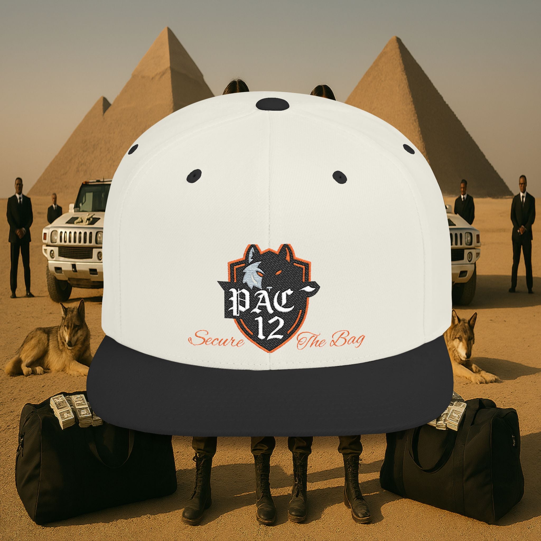 PAC 12 Flat Bill Snapback Hat Orange