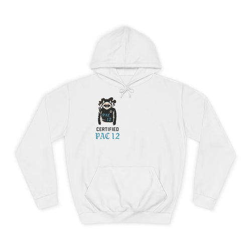Unisex College Hoodie with Pac 12 Design, Cozy Sweatshirt for College Spirit, Perfect Gift for Students, Campus Wear, Unique Apparel