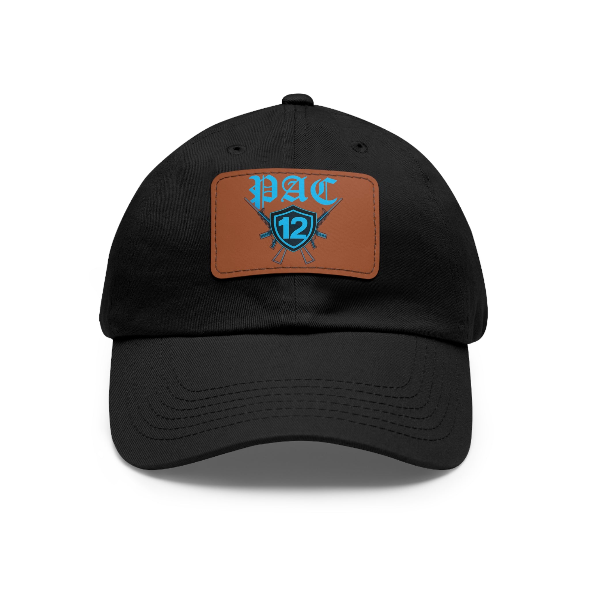 Pac 12 Logo on leather cut out