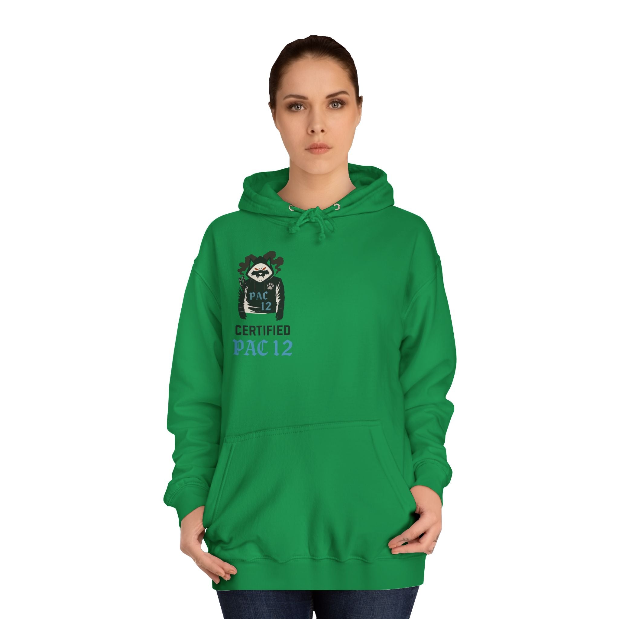 Unisex College Hoodie with Pac 12 Design, Cozy Sweatshirt for College Spirit, Perfect Gift for Students, Campus Wear, Unique Apparel