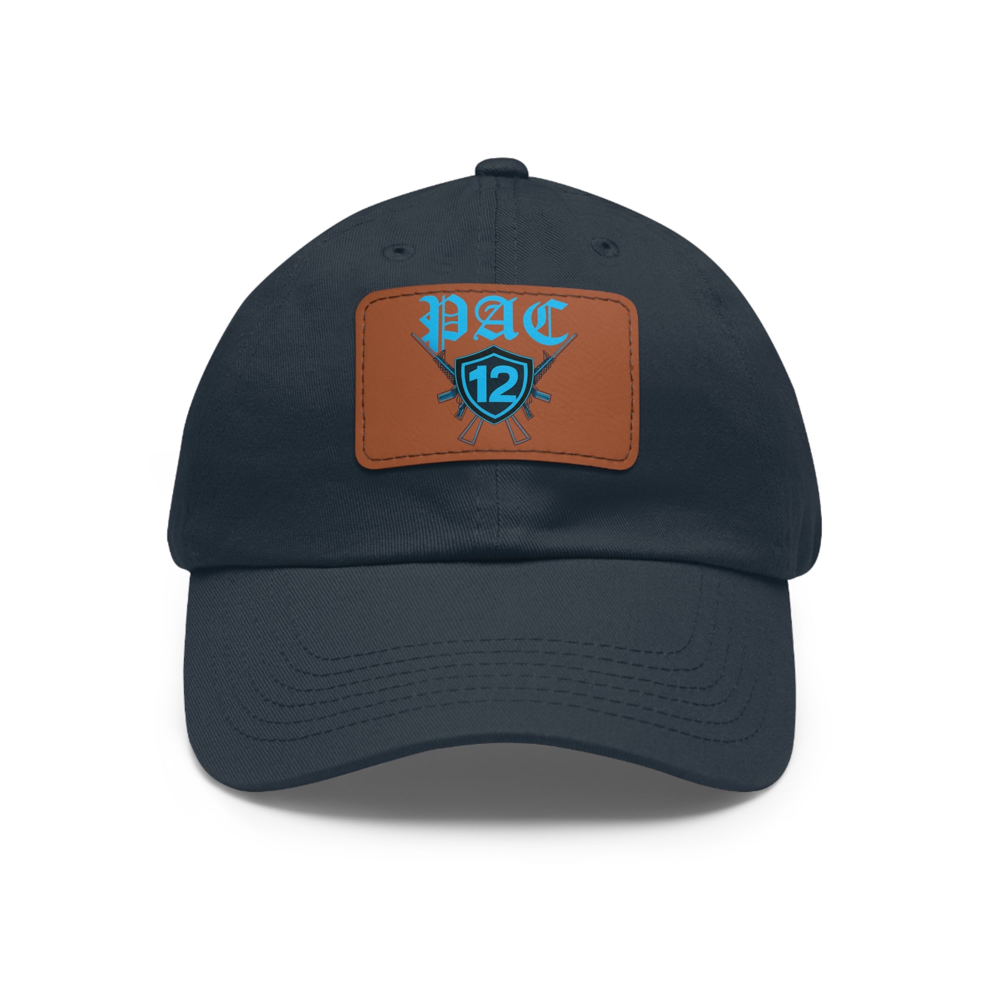 Pac 12 Logo on leather cut out