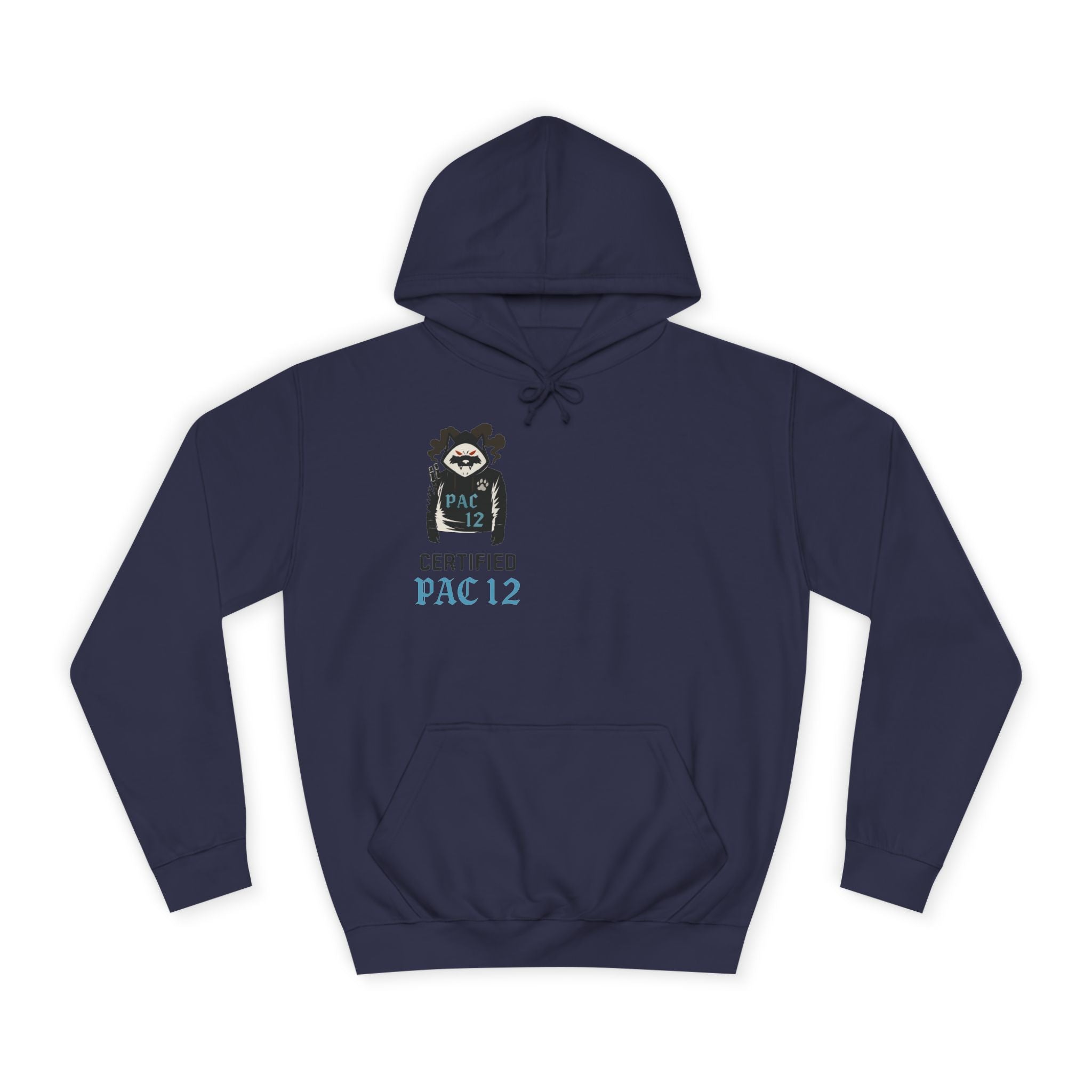 Unisex College Hoodie with Pac 12 Design, Cozy Sweatshirt for College Spirit, Perfect Gift for Students, Campus Wear, Unique Apparel