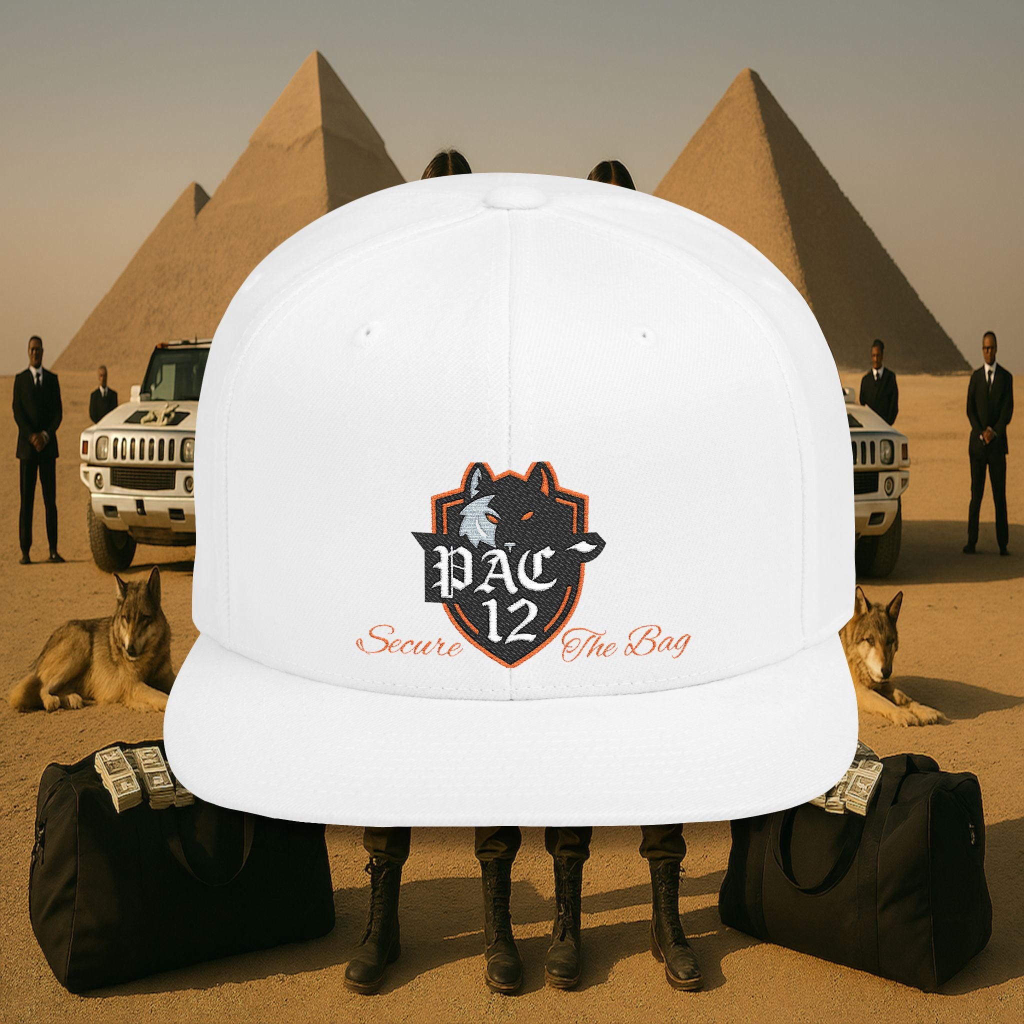 PAC 12 Flat Bill Snapback Hat Orange