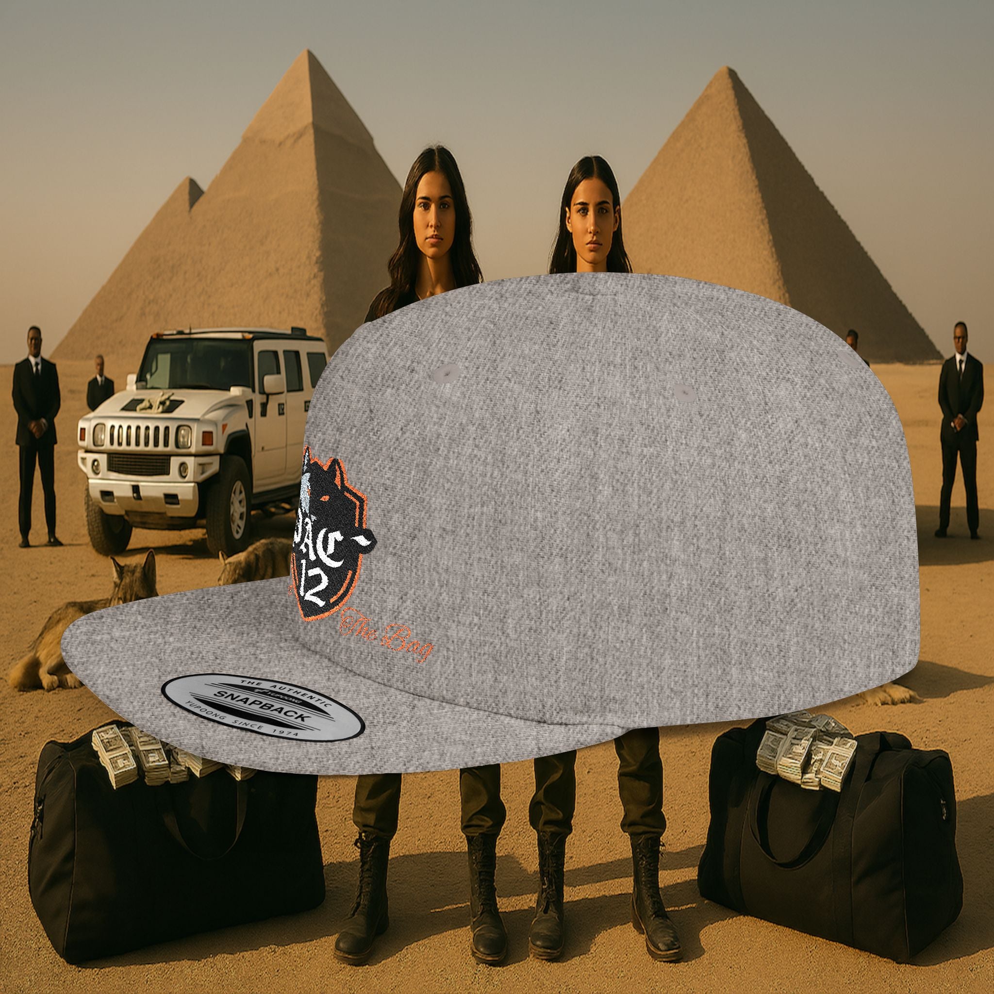 PAC 12 Flat Bill Snapback Hat Orange