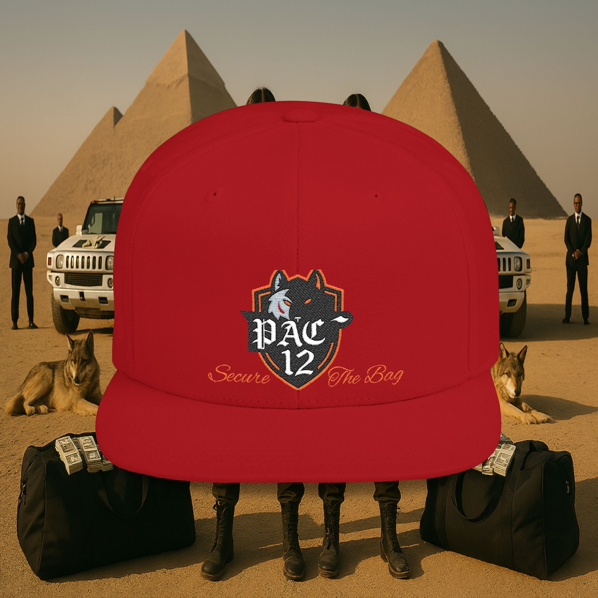 PAC 12 Flat Bill Snapback Hat Orange
