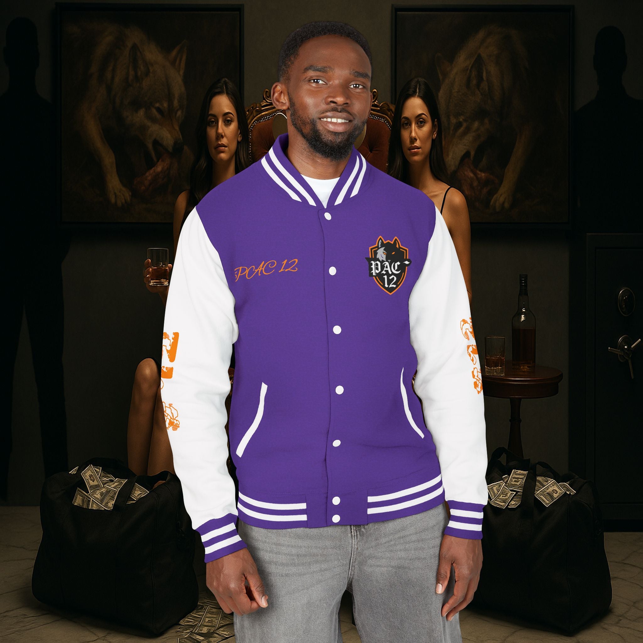 Pac 12 Trendy Letterman Jacket for Enthusiasts