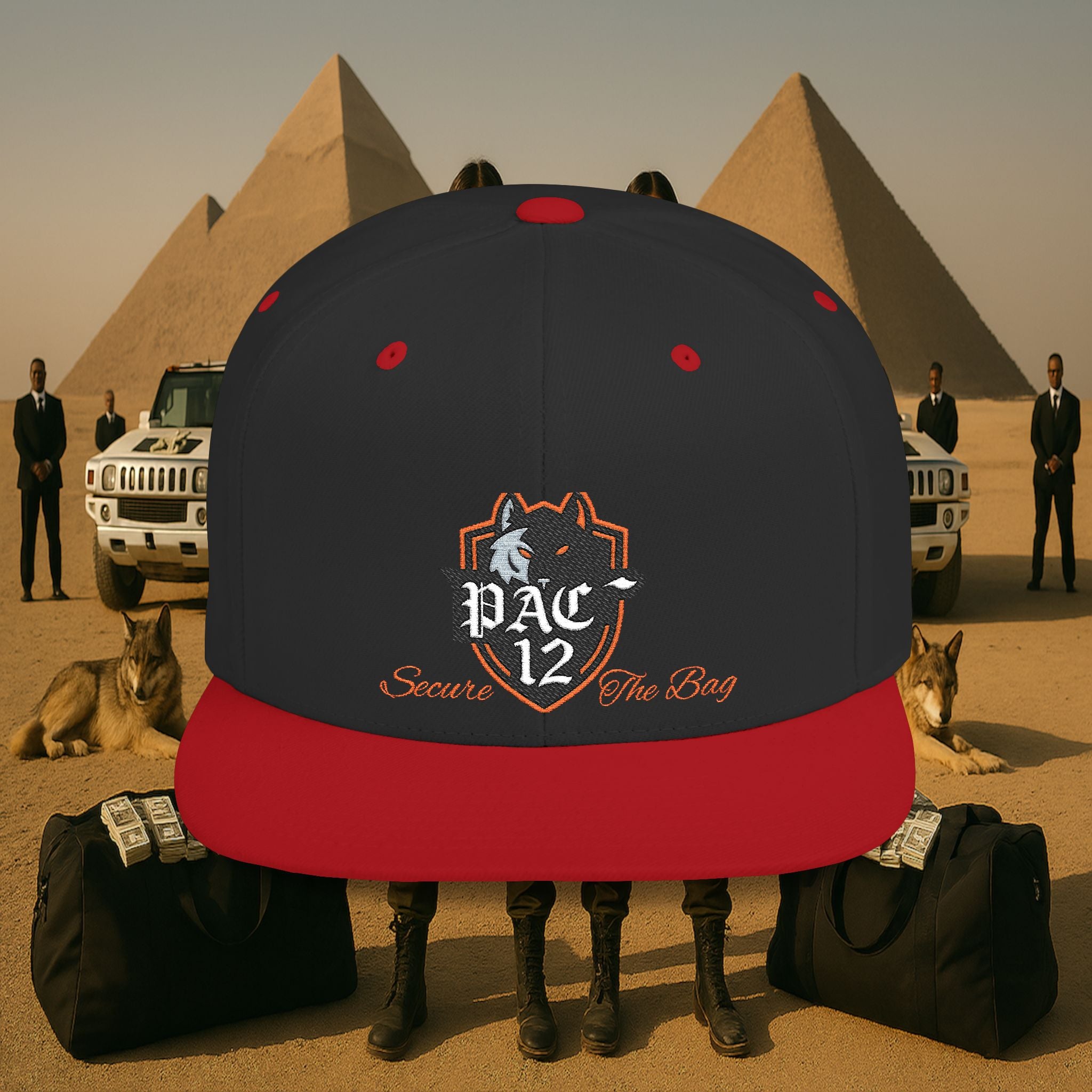 PAC 12 Flat Bill Snapback Hat Orange