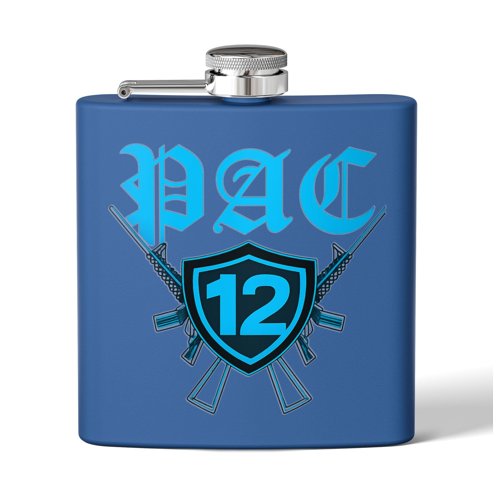 Personalized PAC 12 Stainless Steel Flask, 6oz - Perfect for Celebrations, Gifts, Tailgating, and Outdoor Adventures