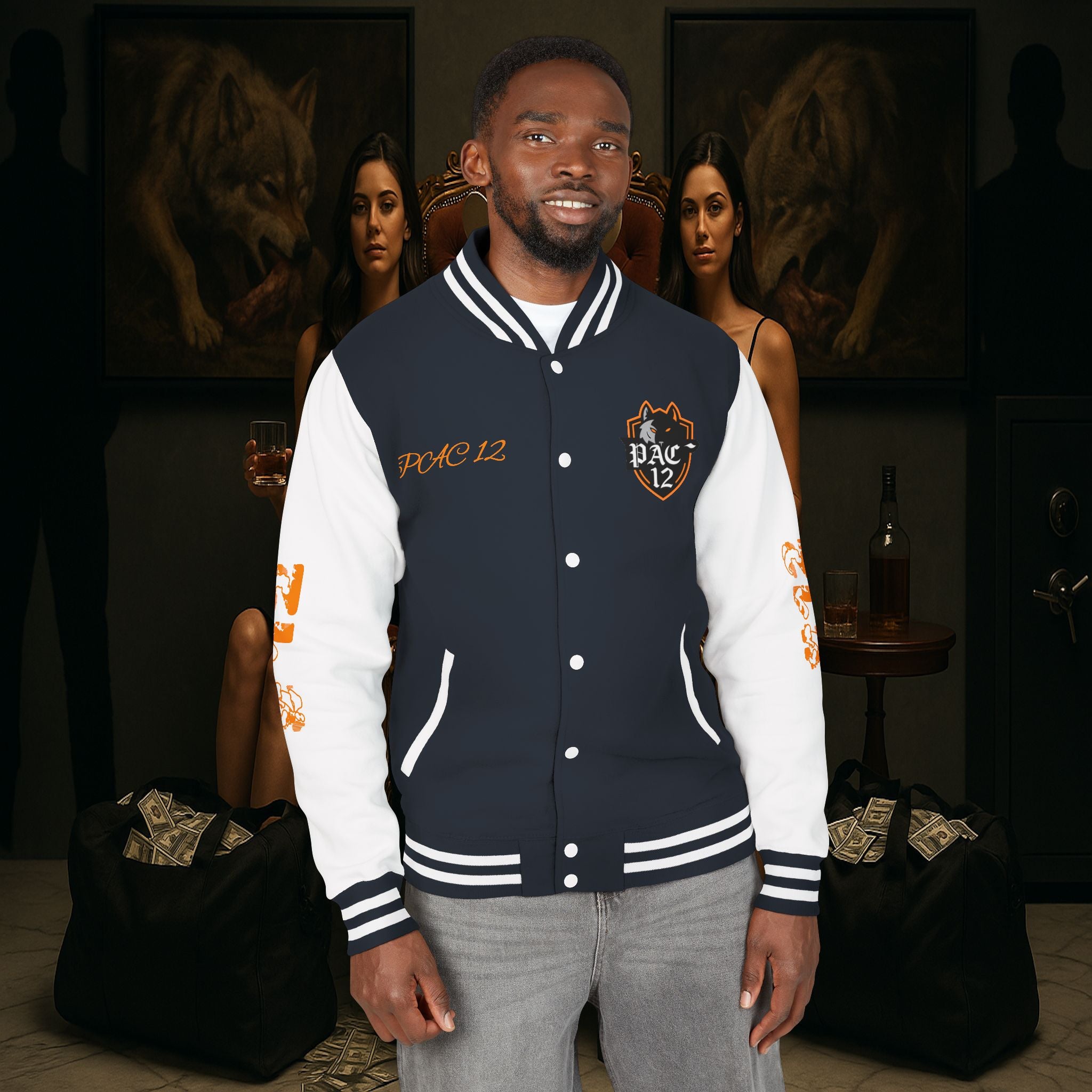 Pac 12 Trendy Letterman Jacket for Enthusiasts