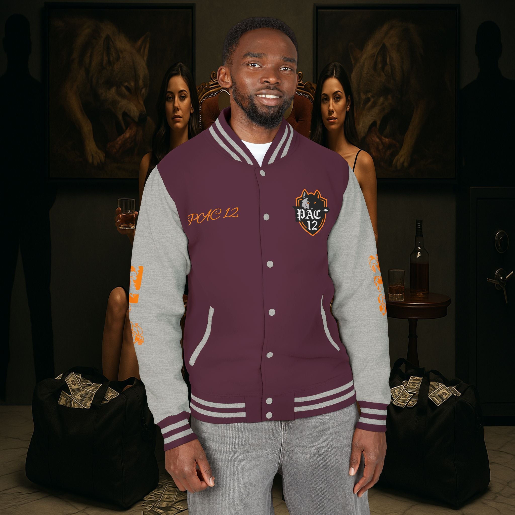 Pac 12 Trendy Letterman Jacket for Enthusiasts