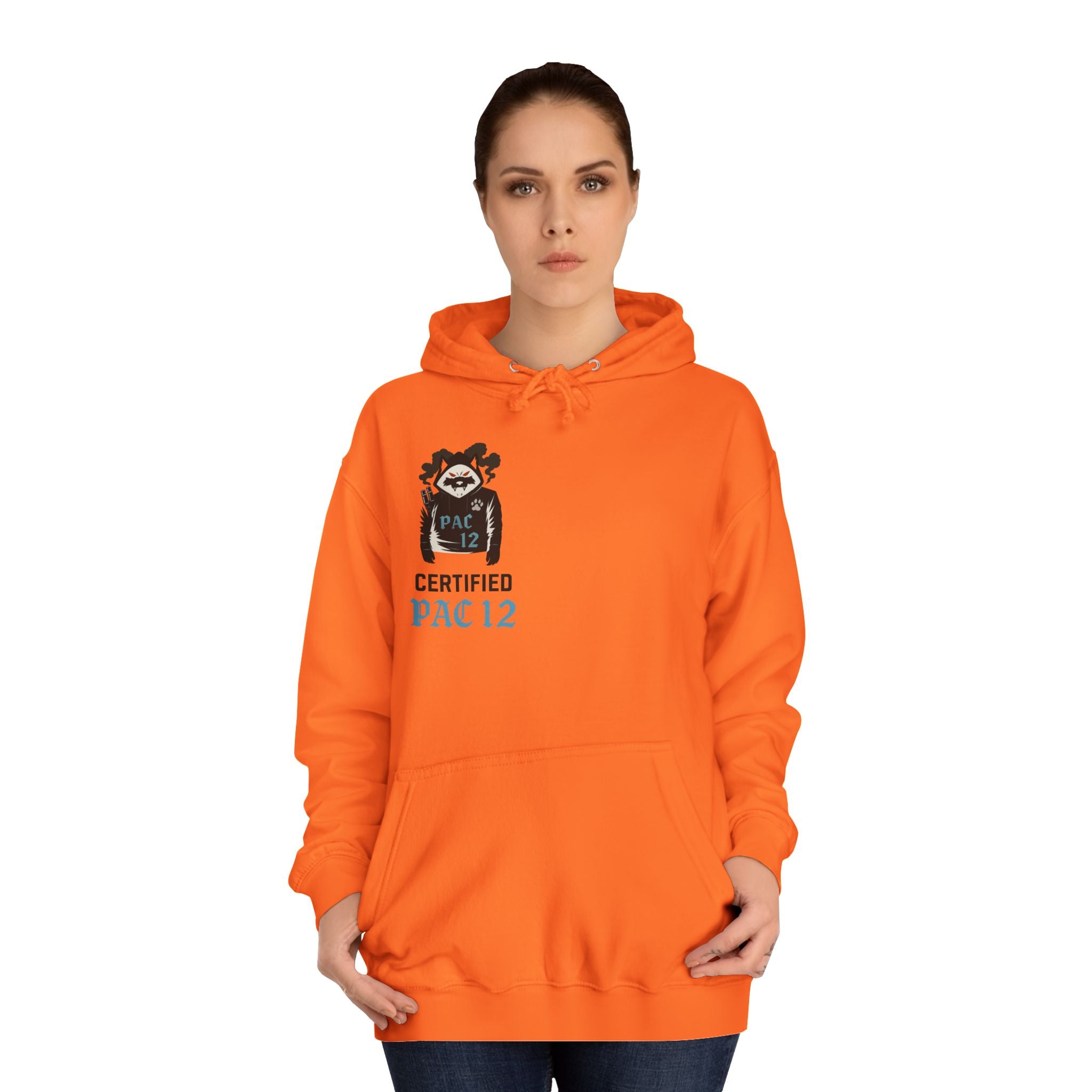 Unisex College Hoodie with Pac 12 Design, Cozy Sweatshirt for College Spirit, Perfect Gift for Students, Campus Wear, Unique Apparel