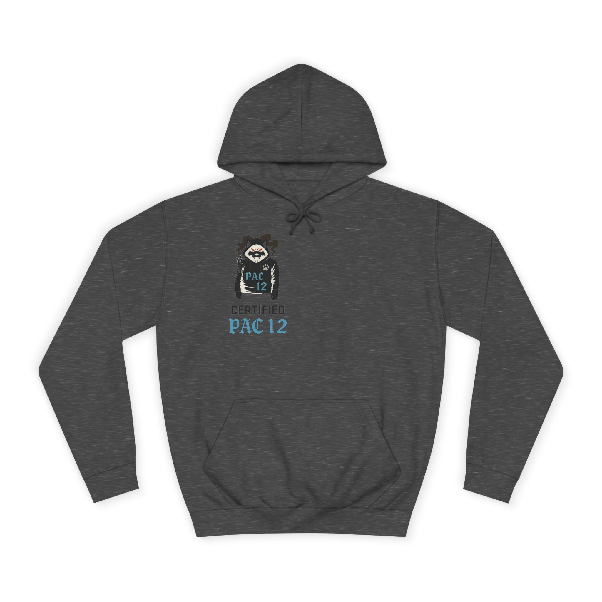 Unisex College Hoodie with Pac 12 Design, Cozy Sweatshirt for College Spirit, Perfect Gift for Students, Campus Wear, Unique Apparel