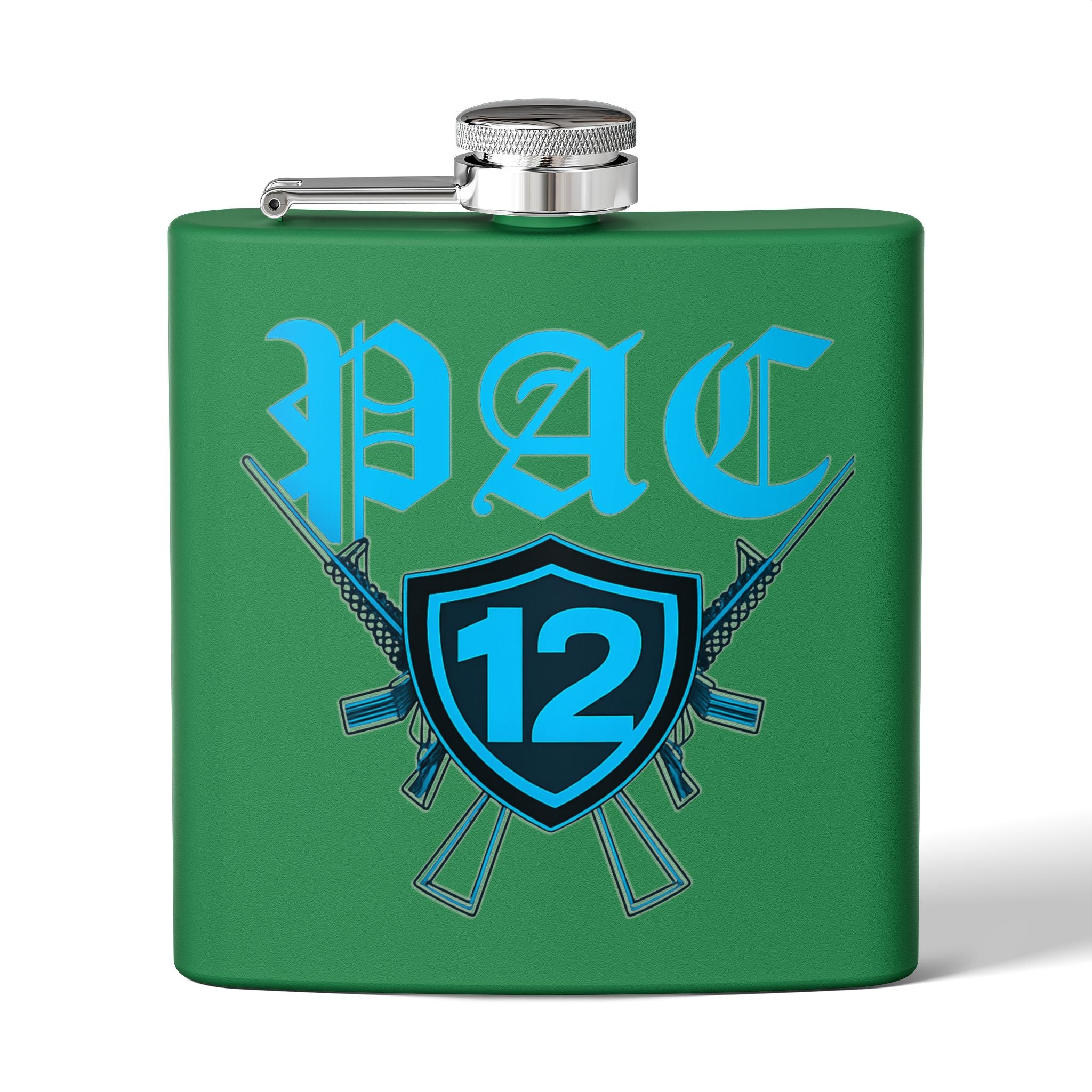 Personalized PAC 12 Stainless Steel Flask, 6oz - Perfect for Celebrations, Gifts, Tailgating, and Outdoor Adventures