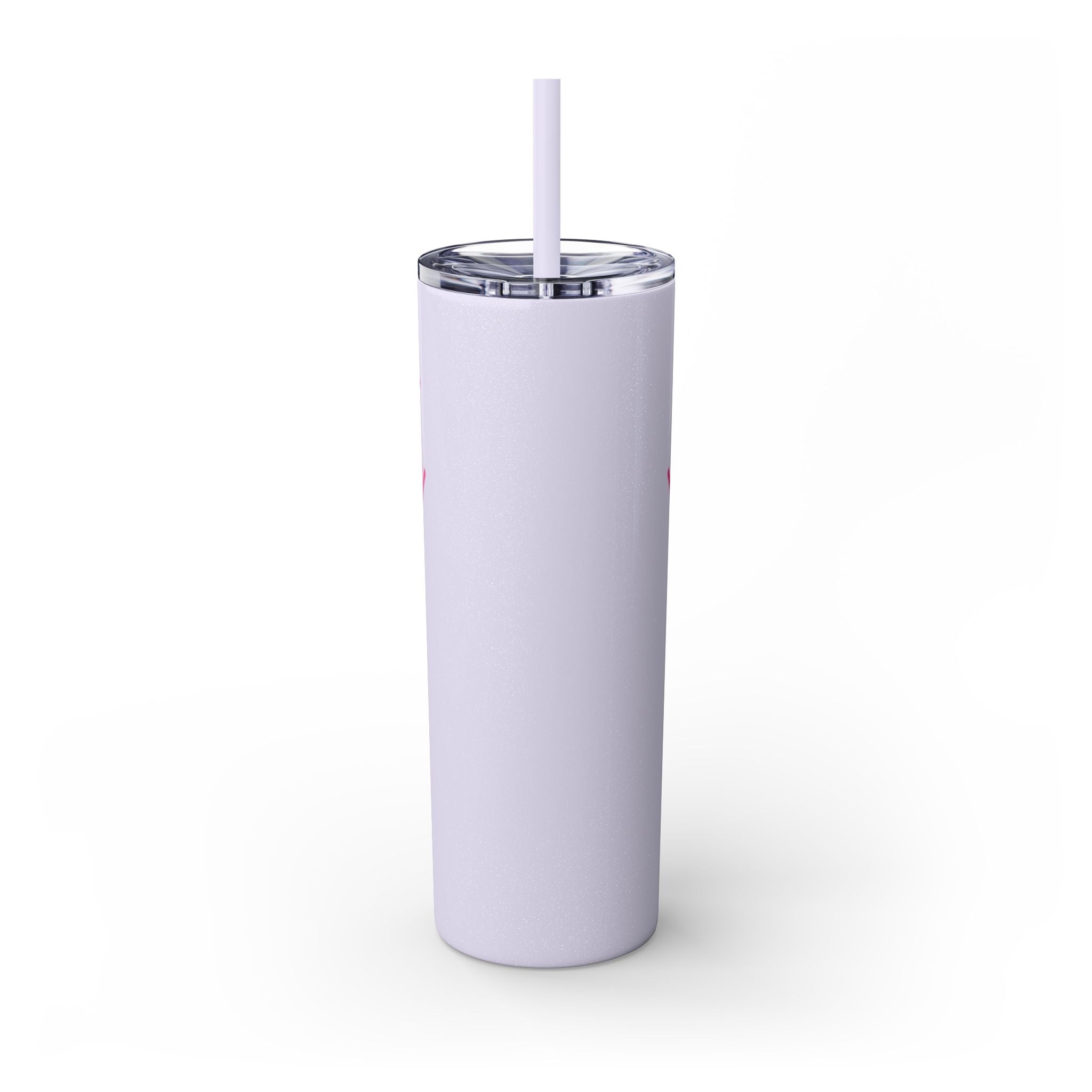 Custom Pink Shield Skinny Tumbler with Straw 20oz, Personalized Drinkware, Graduation Gift, College Student Mug, Sport Team Travel Cup