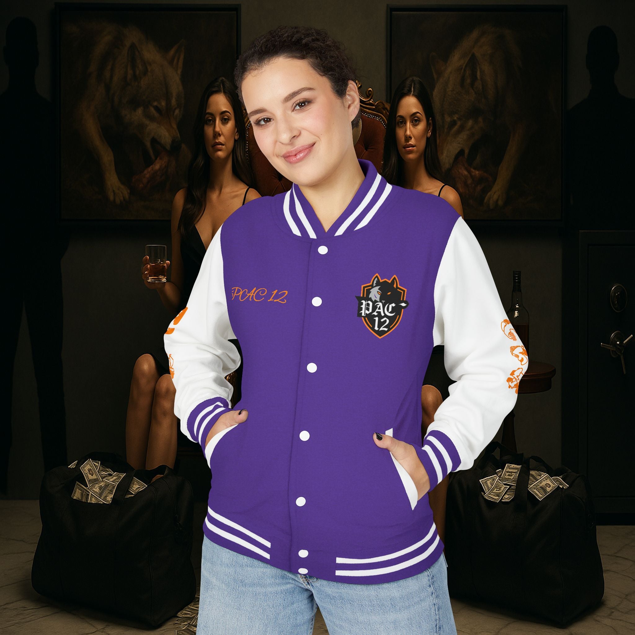 Pac 12 Trendy Letterman Jacket for Enthusiasts