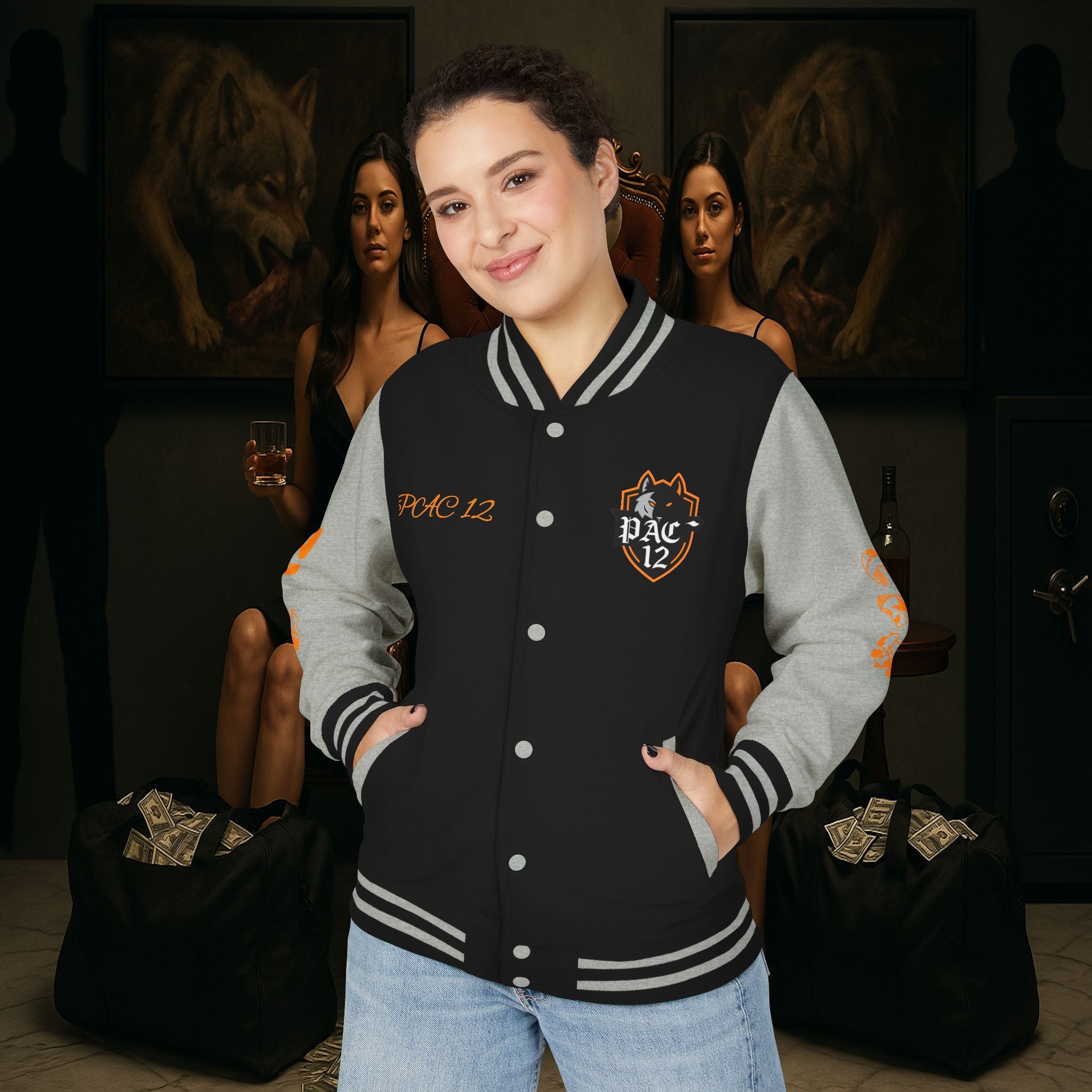 Pac 12 Trendy Letterman Jacket for Enthusiasts
