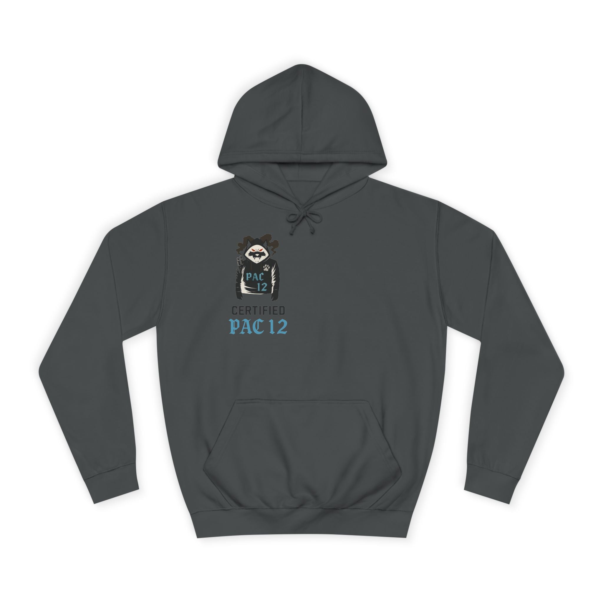 Unisex College Hoodie with Pac 12 Design, Cozy Sweatshirt for College Spirit, Perfect Gift for Students, Campus Wear, Unique Apparel