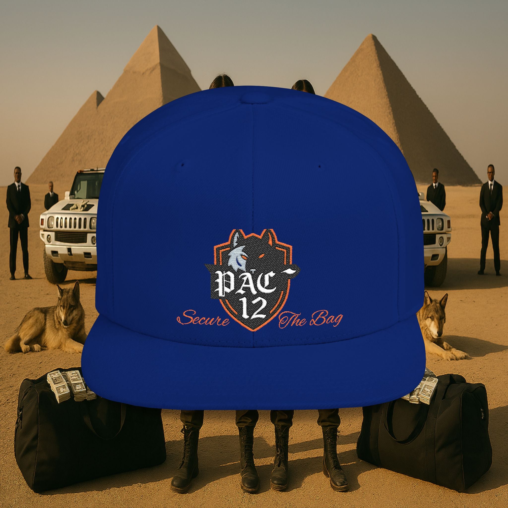 PAC 12 Flat Bill Snapback Hat Orange