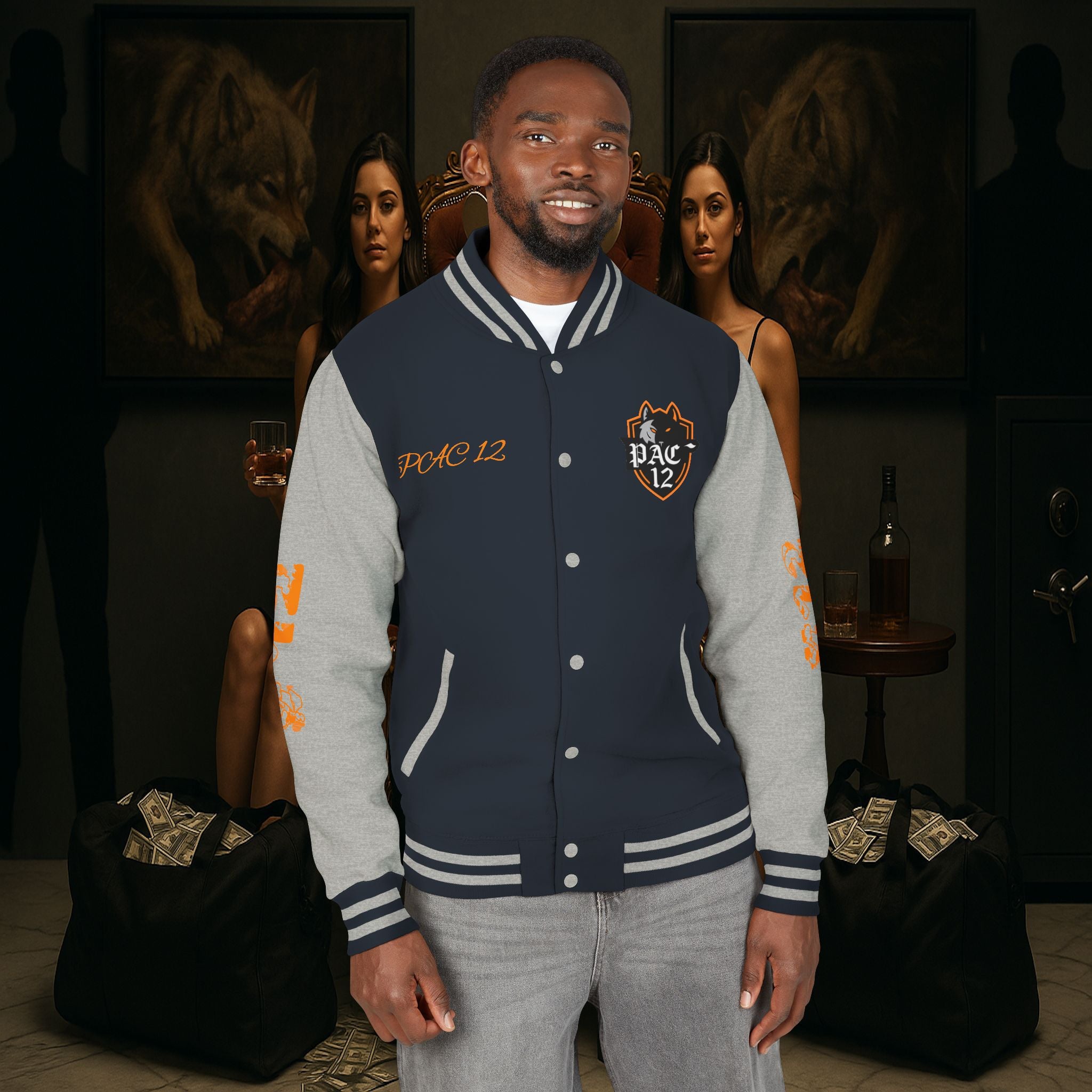 Pac 12 Trendy Letterman Jacket for Enthusiasts