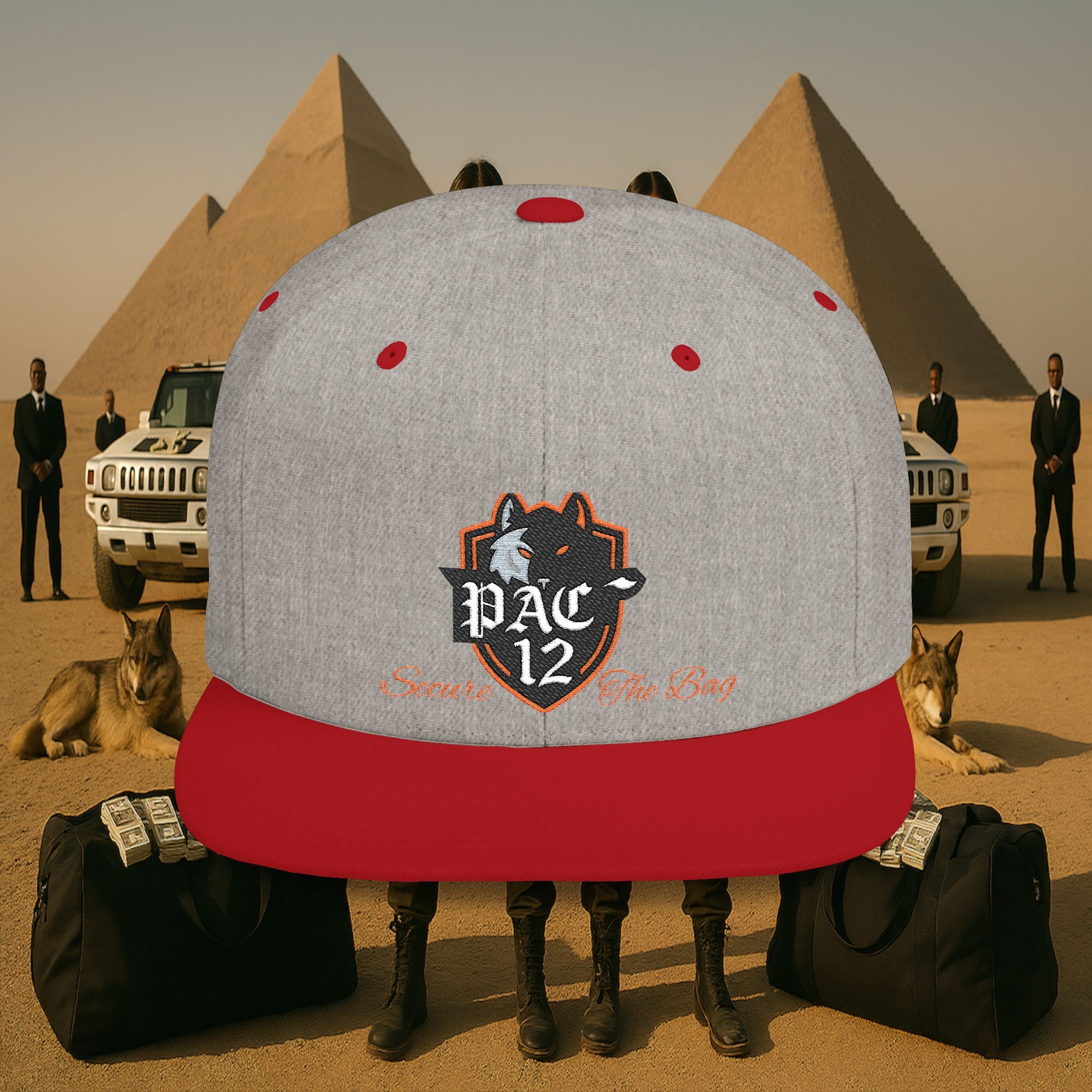 PAC 12 Flat Bill Snapback Hat Orange