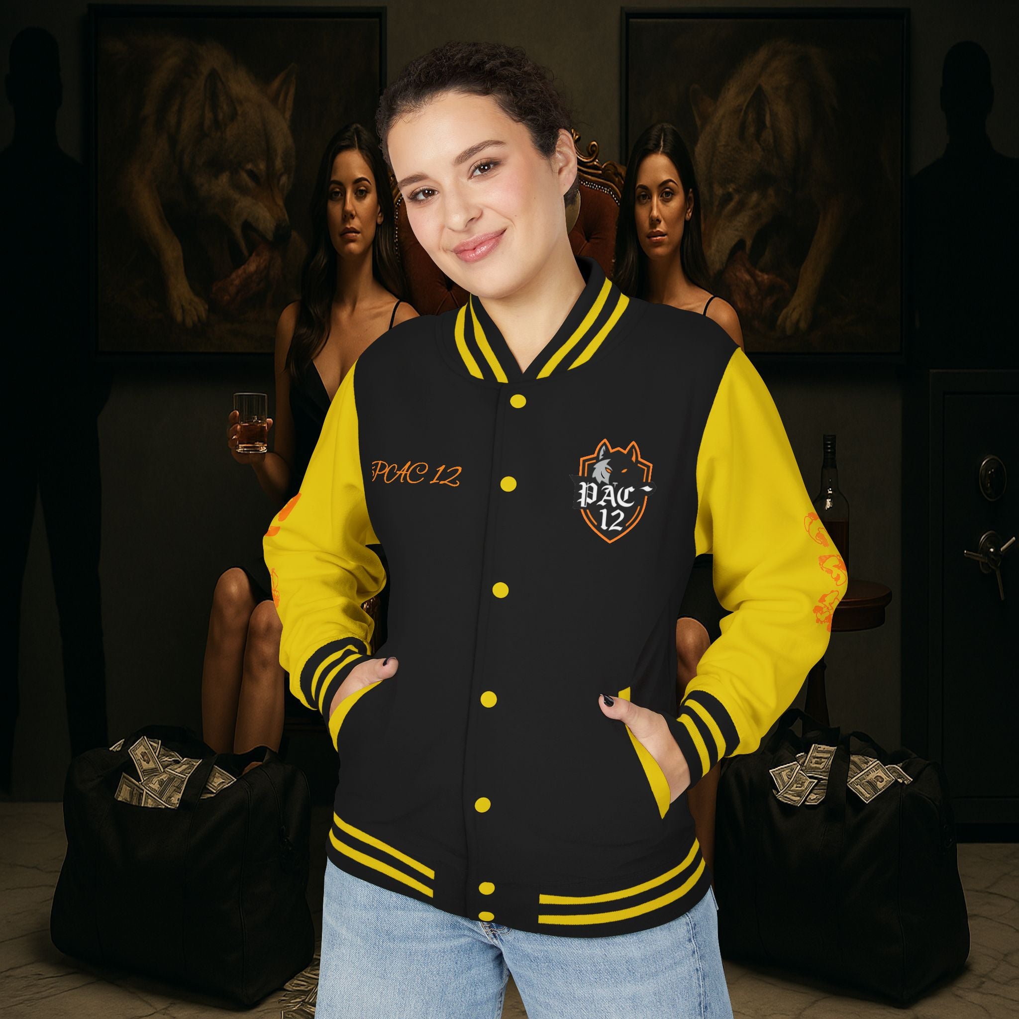Pac 12 Trendy Letterman Jacket for Enthusiasts