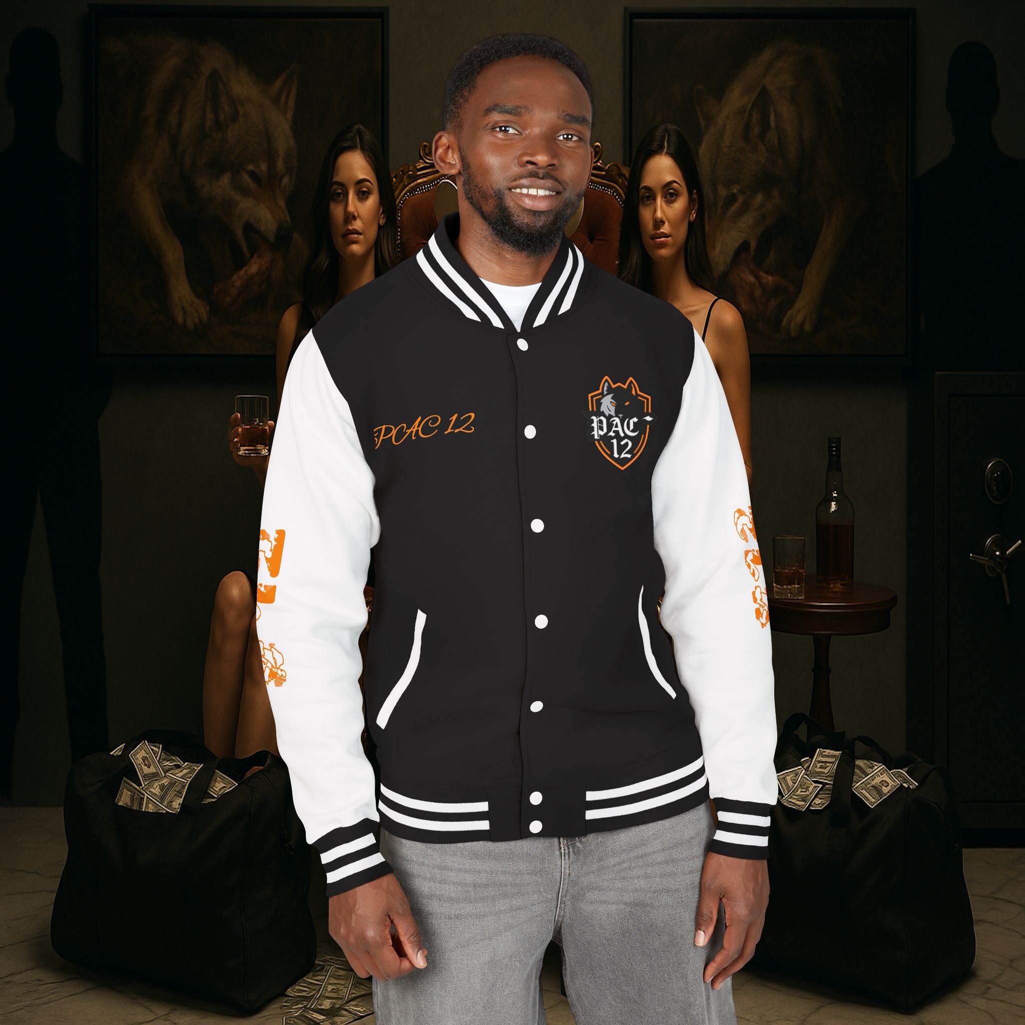 Pac 12 Trendy Letterman Jacket for Enthusiasts