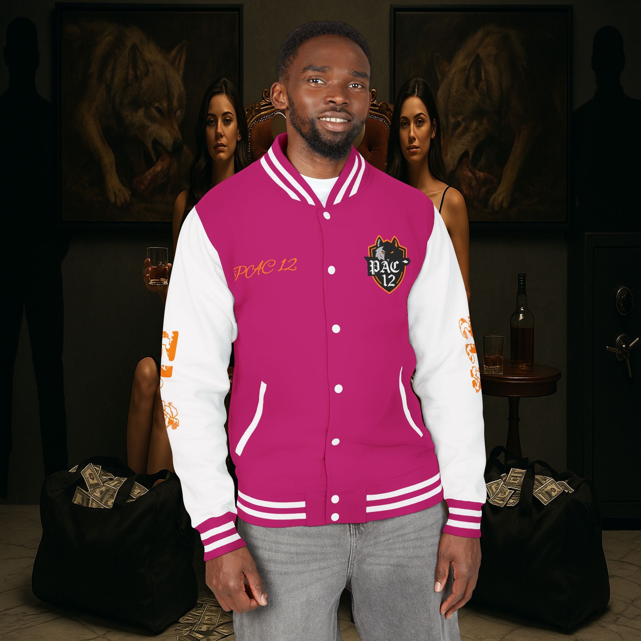 Pac 12 Trendy Letterman Jacket for Enthusiasts