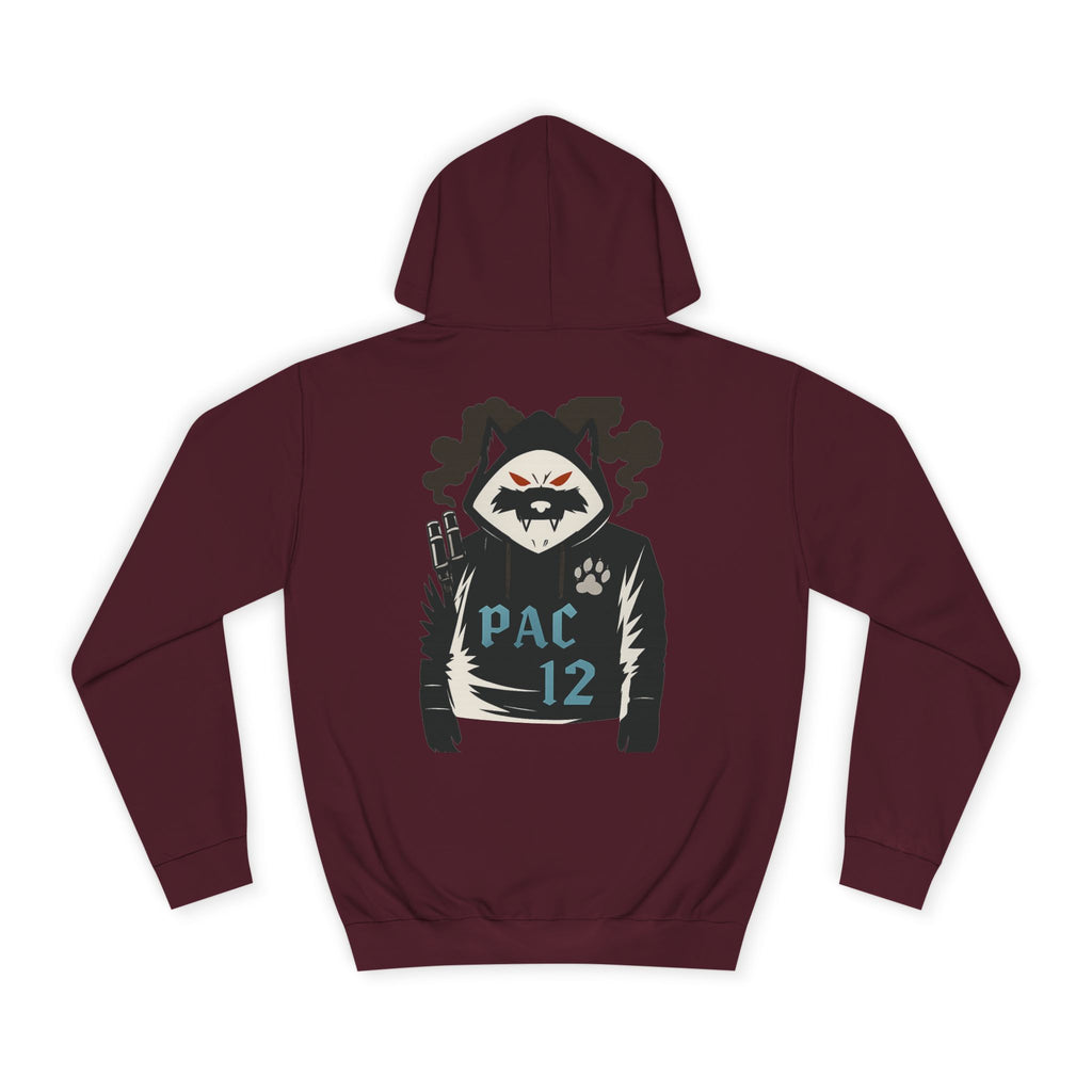 Unisex College Hoodie with Pac 12 Design, Cozy Sweatshirt for College Spirit, Perfect Gift for Students, Campus Wear, Unique Apparel
