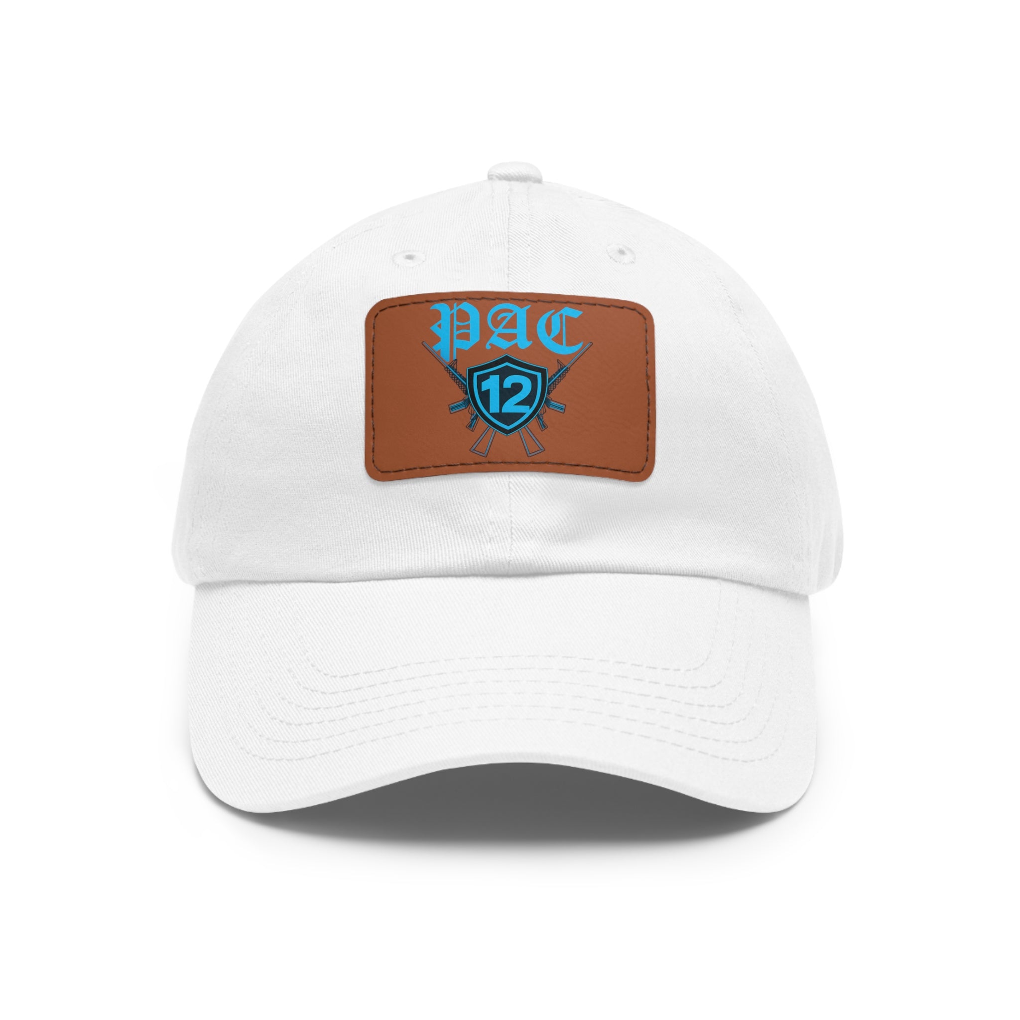 Pac 12 Logo on leather cut out
