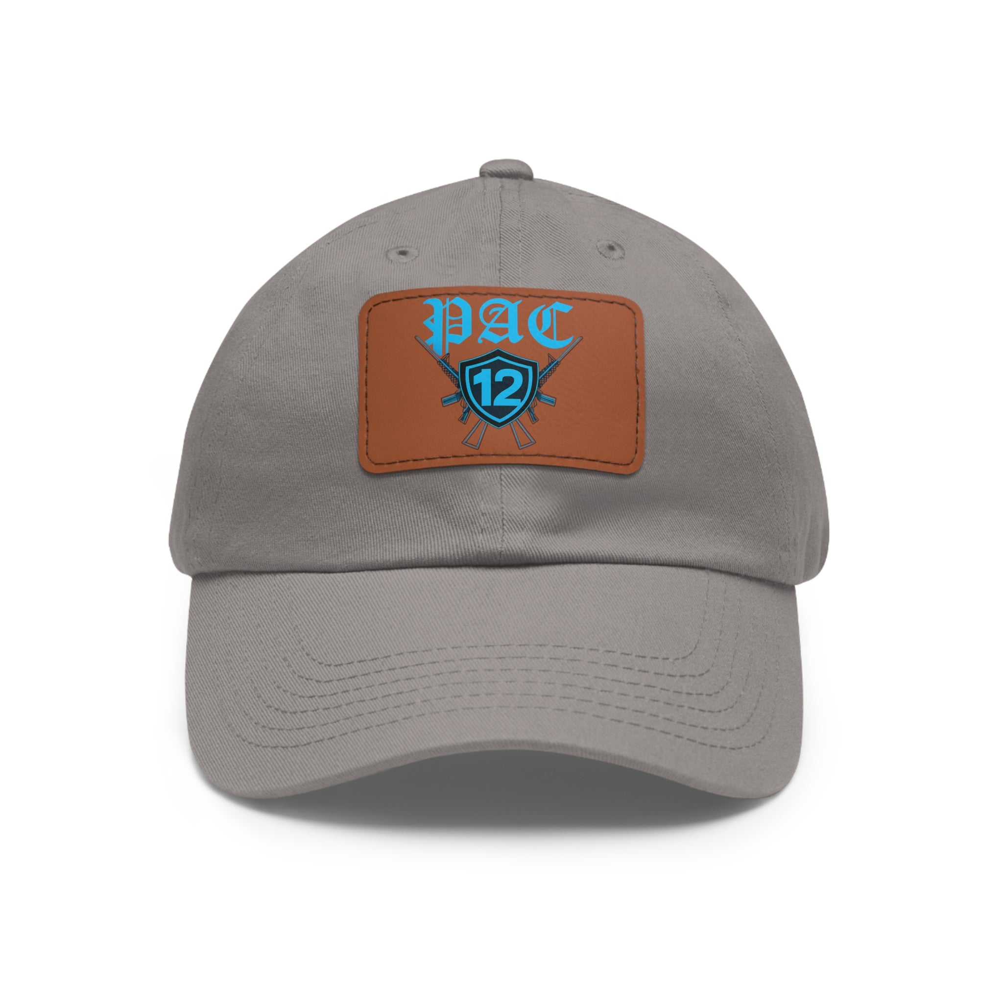 Pac 12 Logo on leather cut out