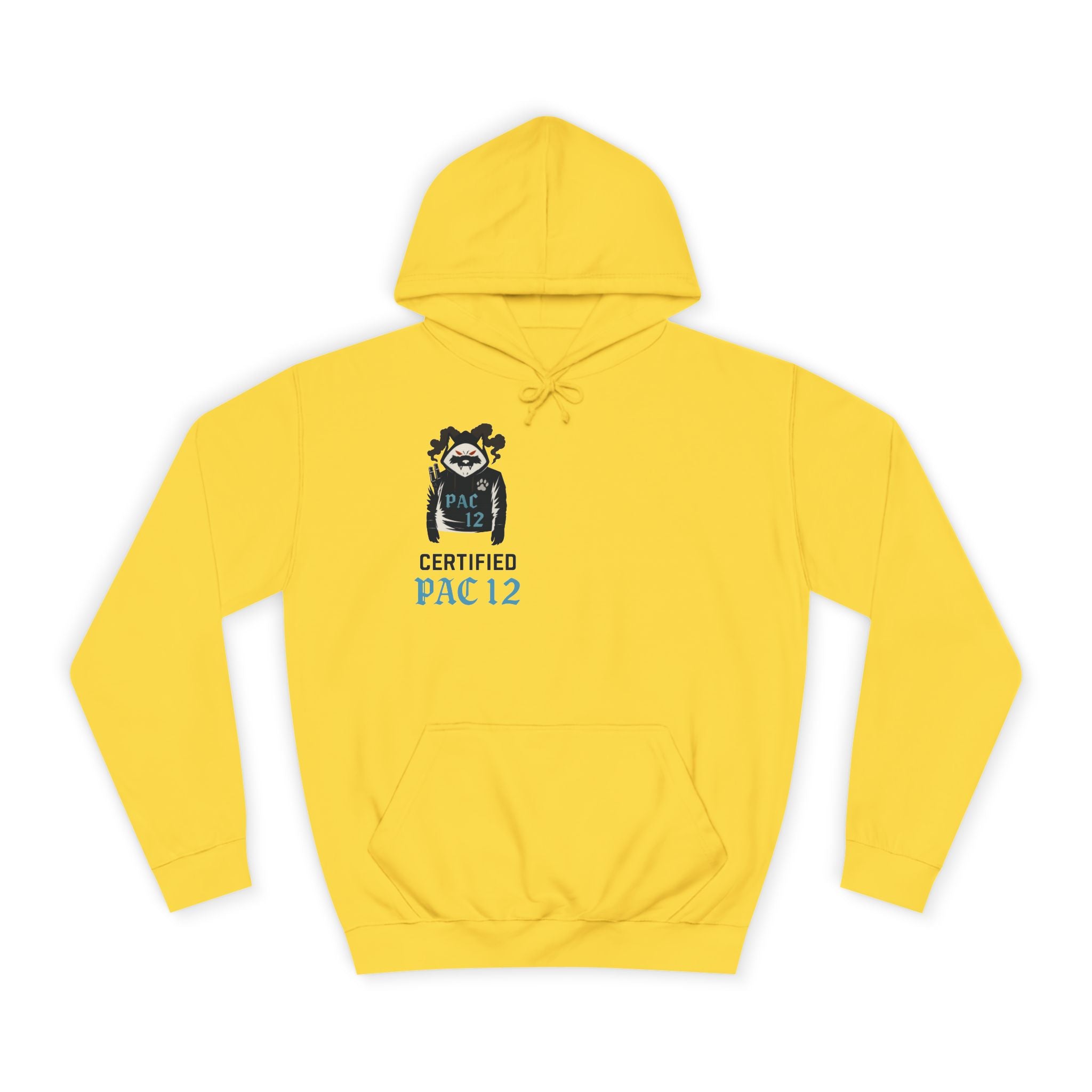Unisex College Hoodie with Pac 12 Design, Cozy Sweatshirt for College Spirit, Perfect Gift for Students, Campus Wear, Unique Apparel