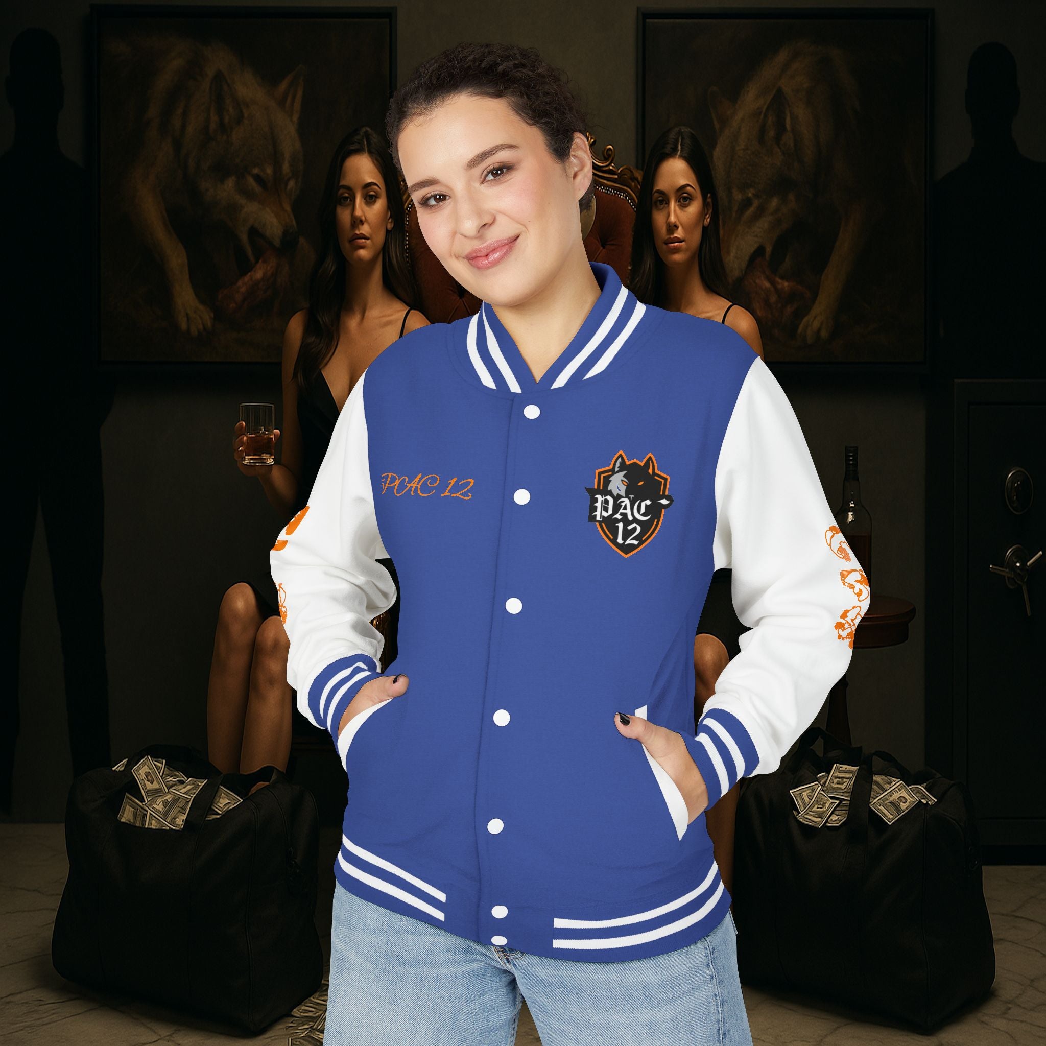 Pac 12 Trendy Letterman Jacket for Enthusiasts