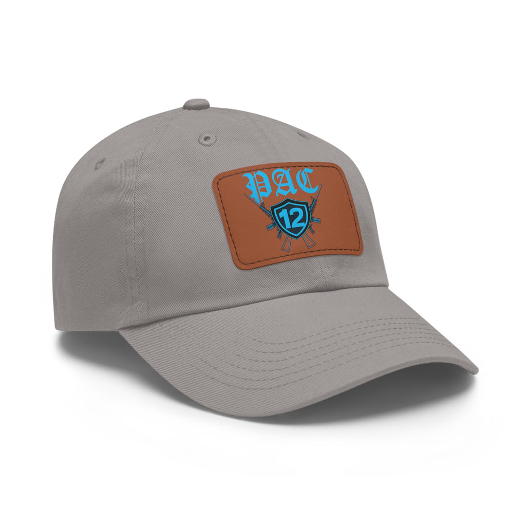 Pac 12 Logo on leather cut out