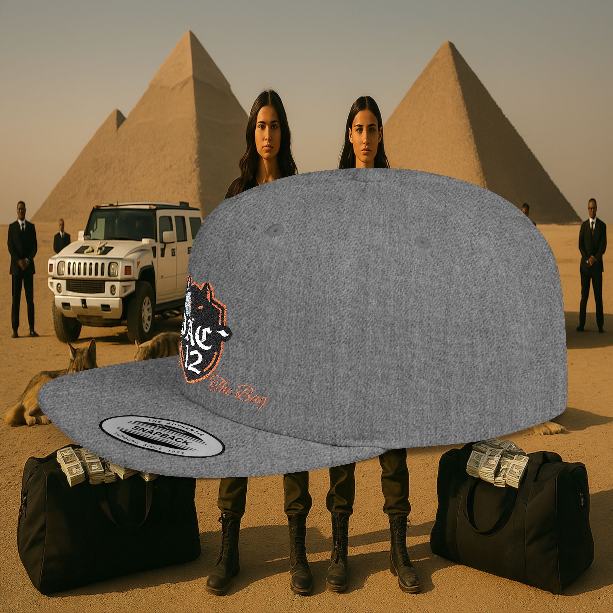 PAC 12 Flat Bill Snapback Hat Orange