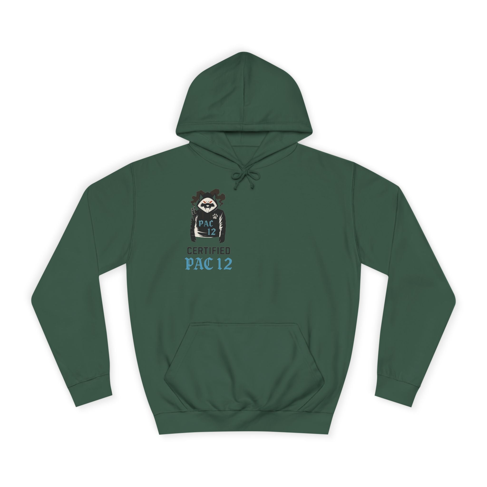 Unisex College Hoodie with Pac 12 Design, Cozy Sweatshirt for College Spirit, Perfect Gift for Students, Campus Wear, Unique Apparel