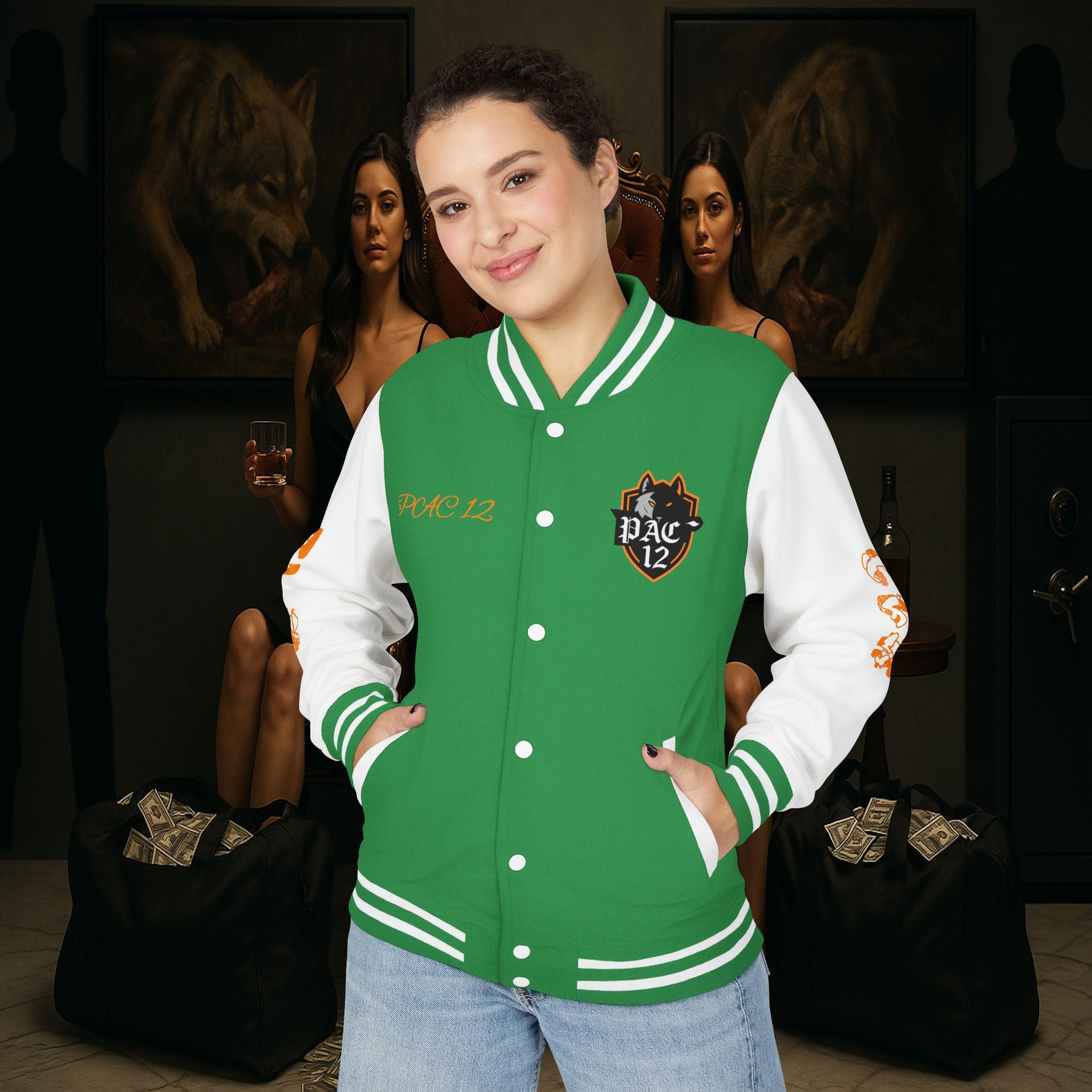Pac 12 Trendy Letterman Jacket for Enthusiasts