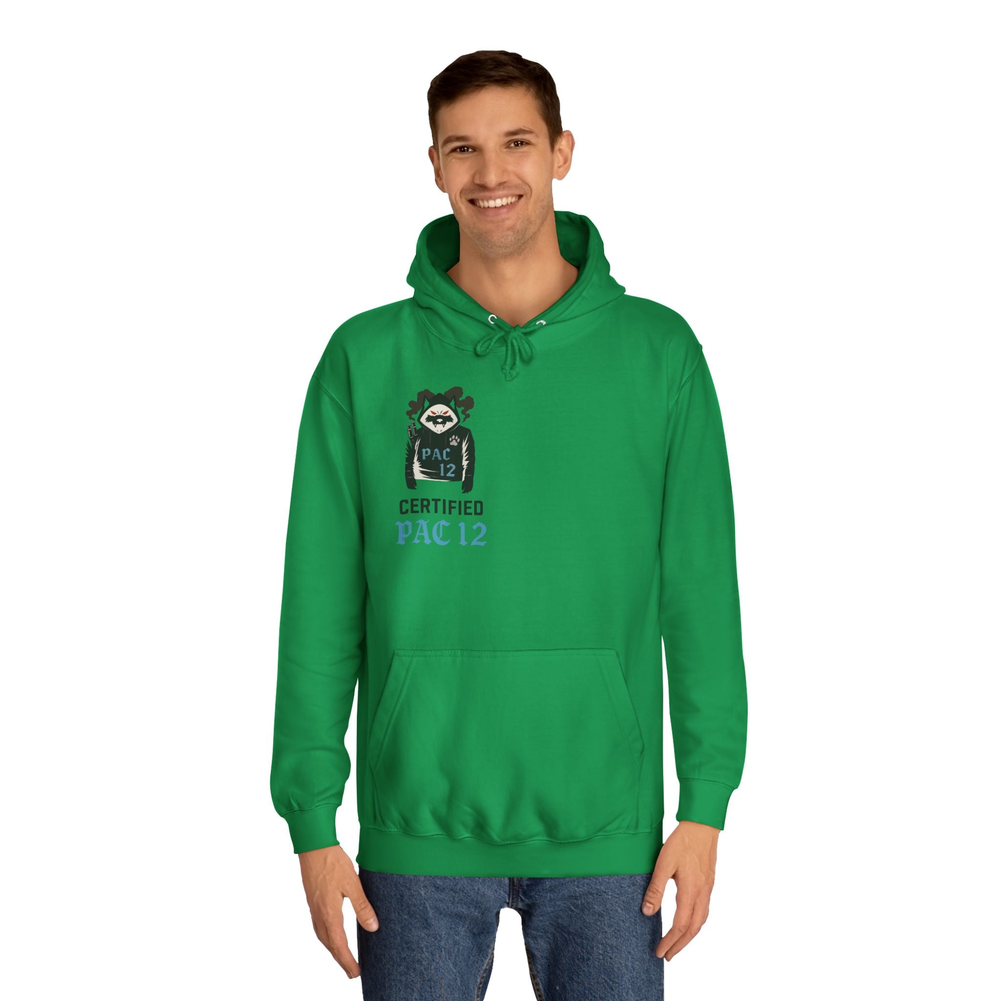 Unisex College Hoodie with Pac 12 Design, Cozy Sweatshirt for College Spirit, Perfect Gift for Students, Campus Wear, Unique Apparel