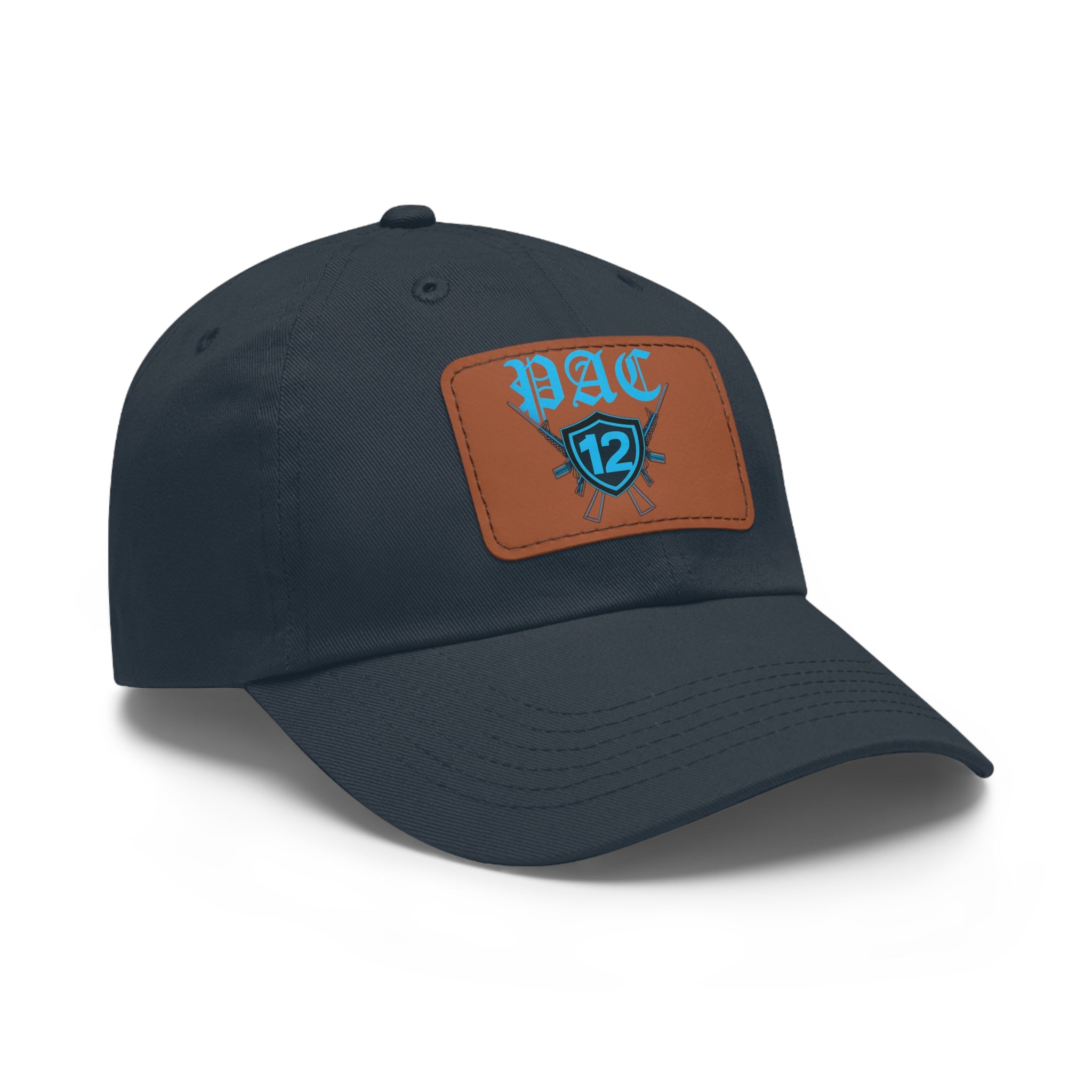Pac 12 Logo on leather cut out