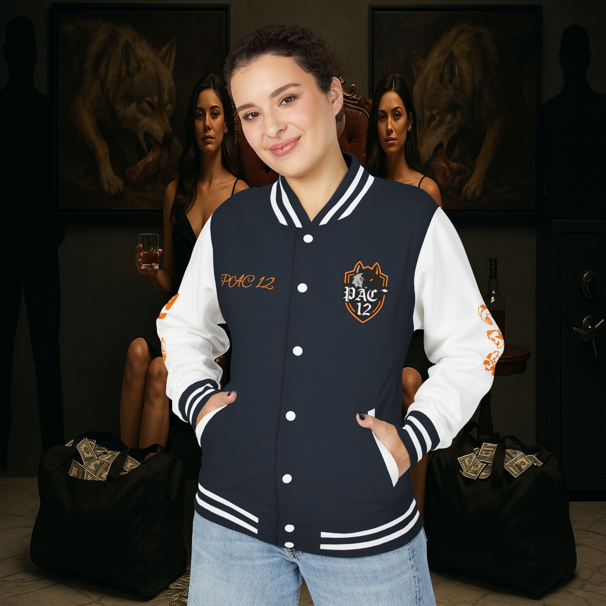 Pac 12 Trendy Letterman Jacket for Enthusiasts