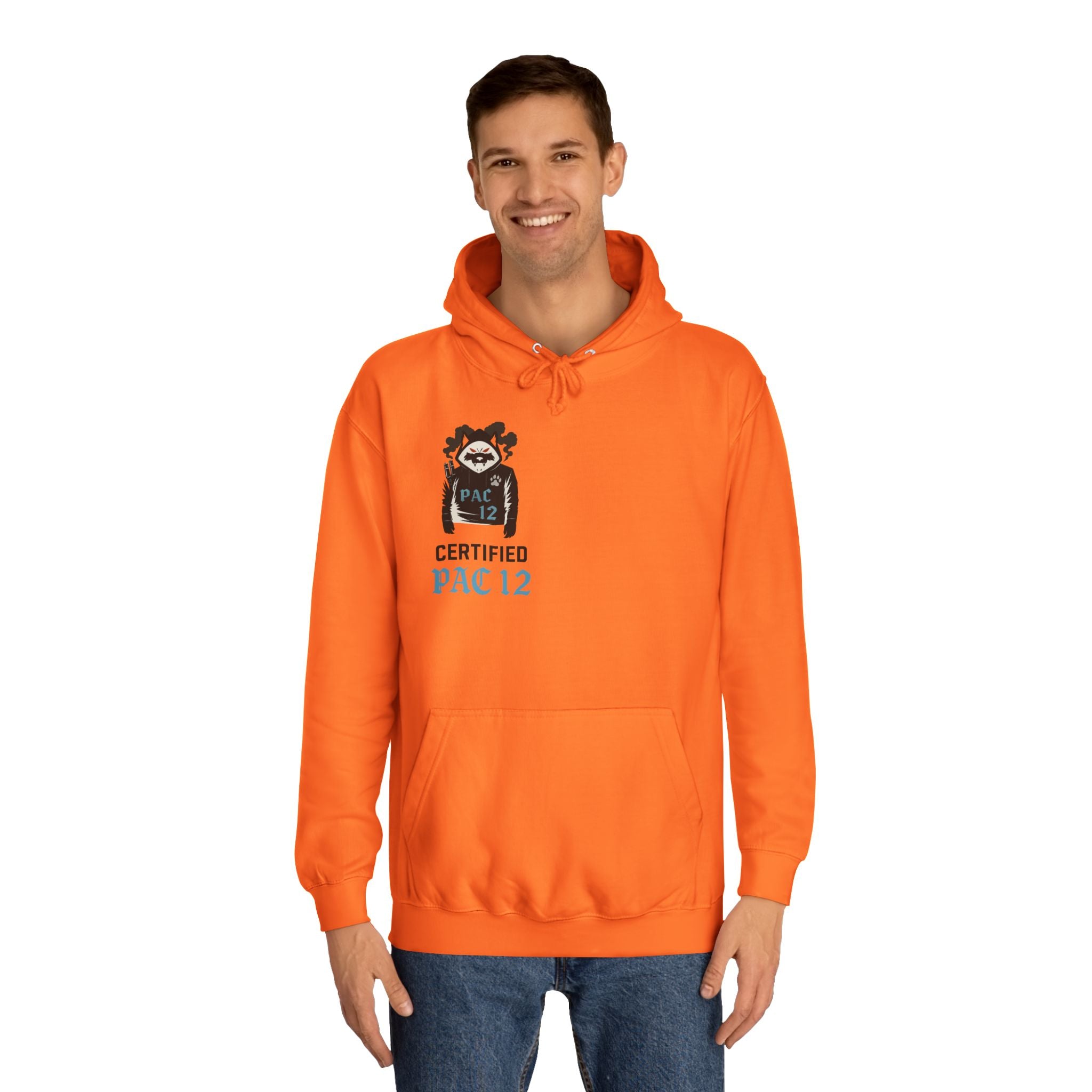 Unisex College Hoodie with Pac 12 Design, Cozy Sweatshirt for College Spirit, Perfect Gift for Students, Campus Wear, Unique Apparel