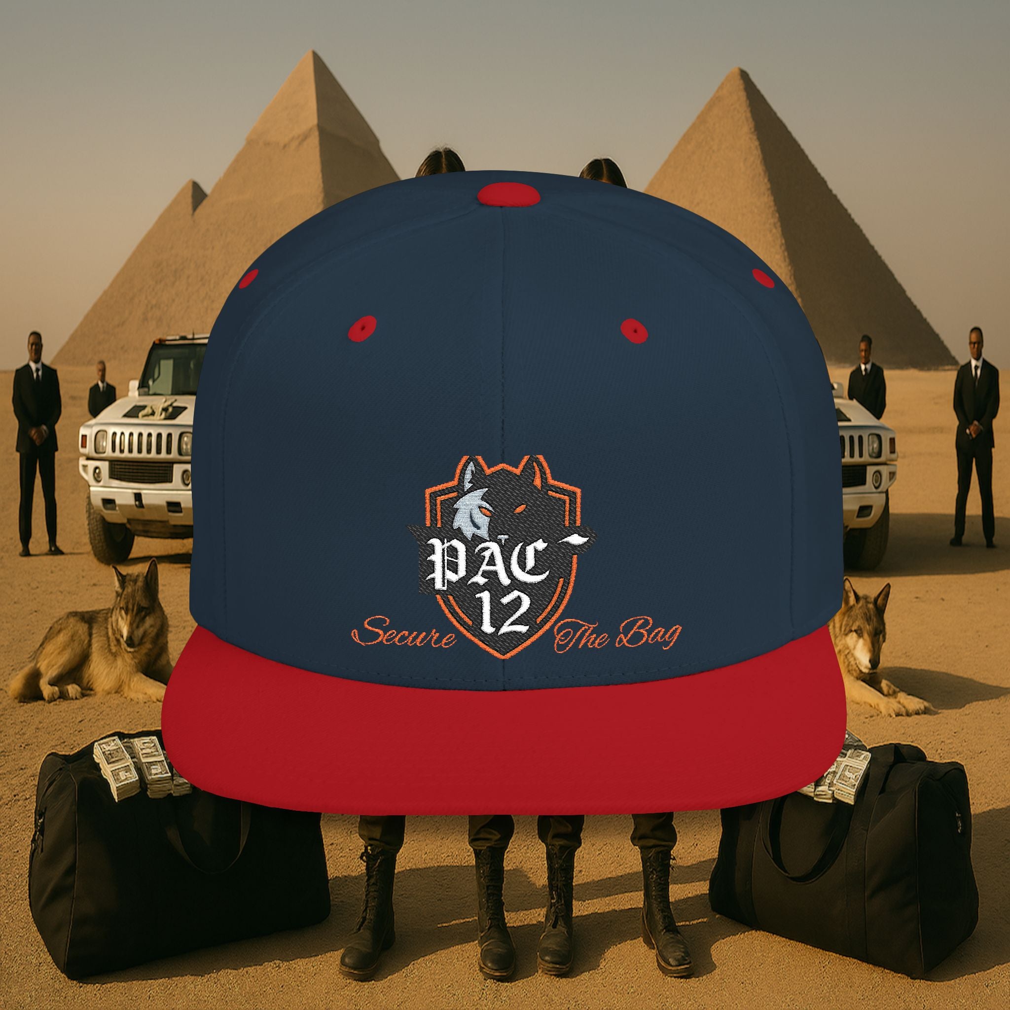 PAC 12 Flat Bill Snapback Hat Orange