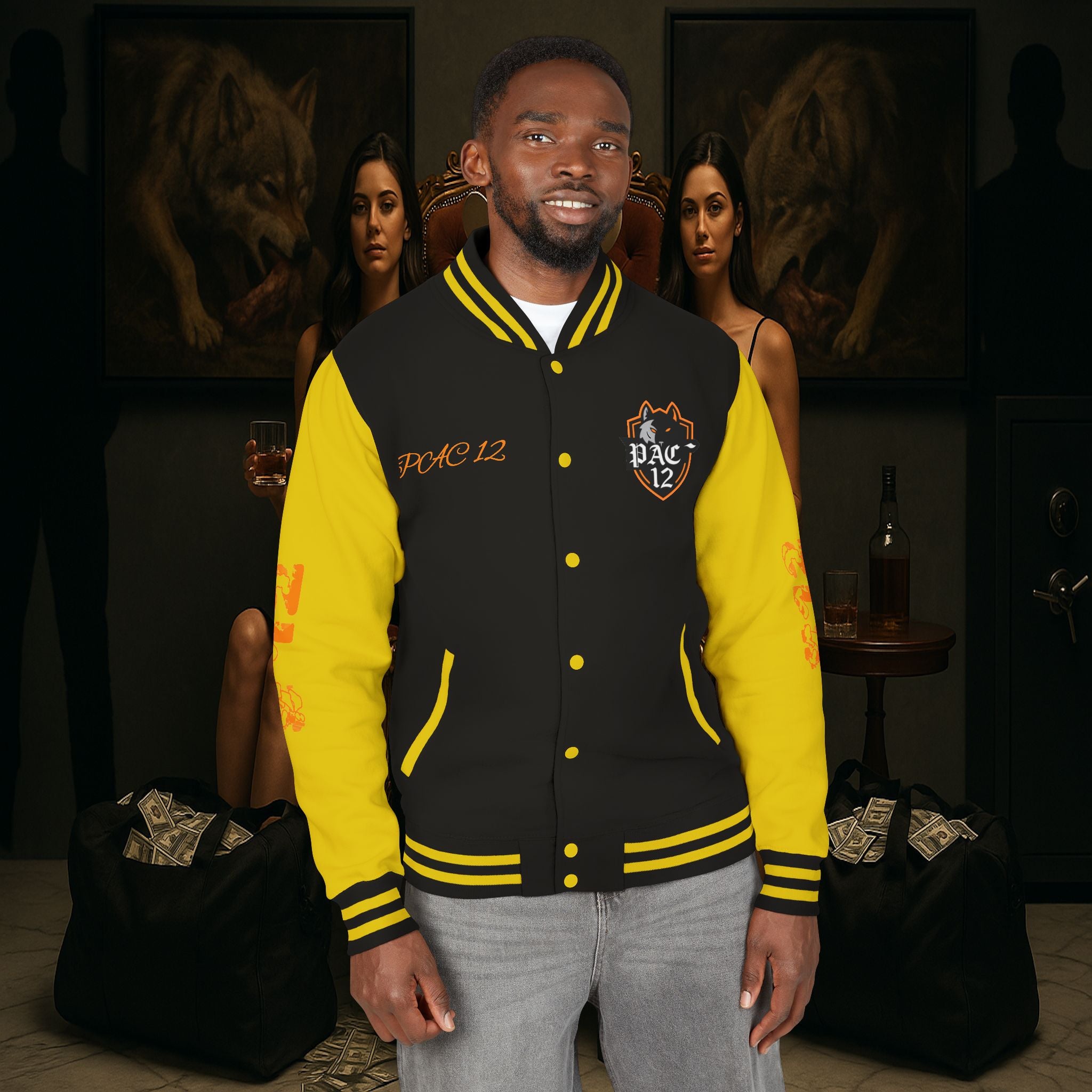 Pac 12 Trendy Letterman Jacket for Enthusiasts