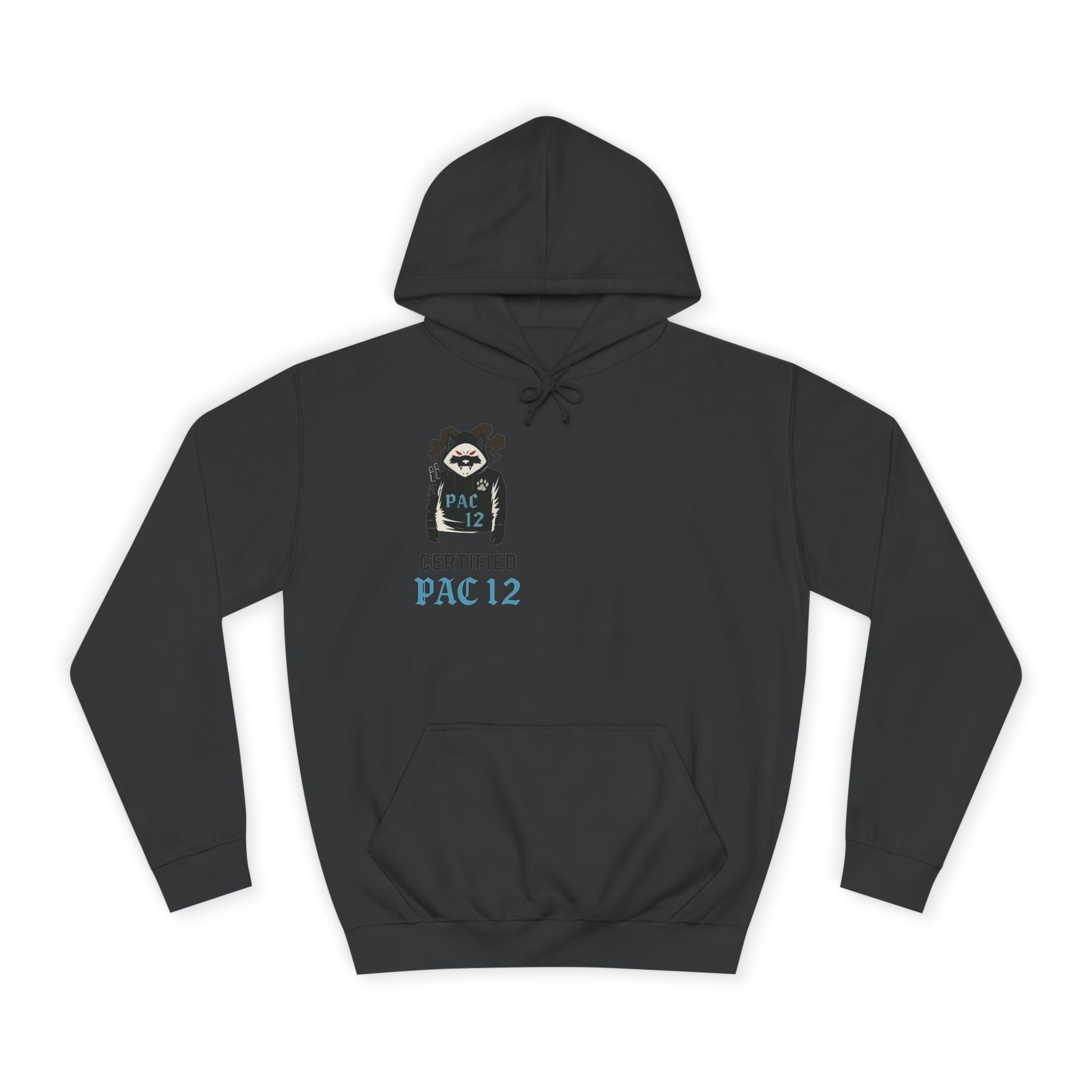 Unisex College Hoodie with Pac 12 Design, Cozy Sweatshirt for College Spirit, Perfect Gift for Students, Campus Wear, Unique Apparel