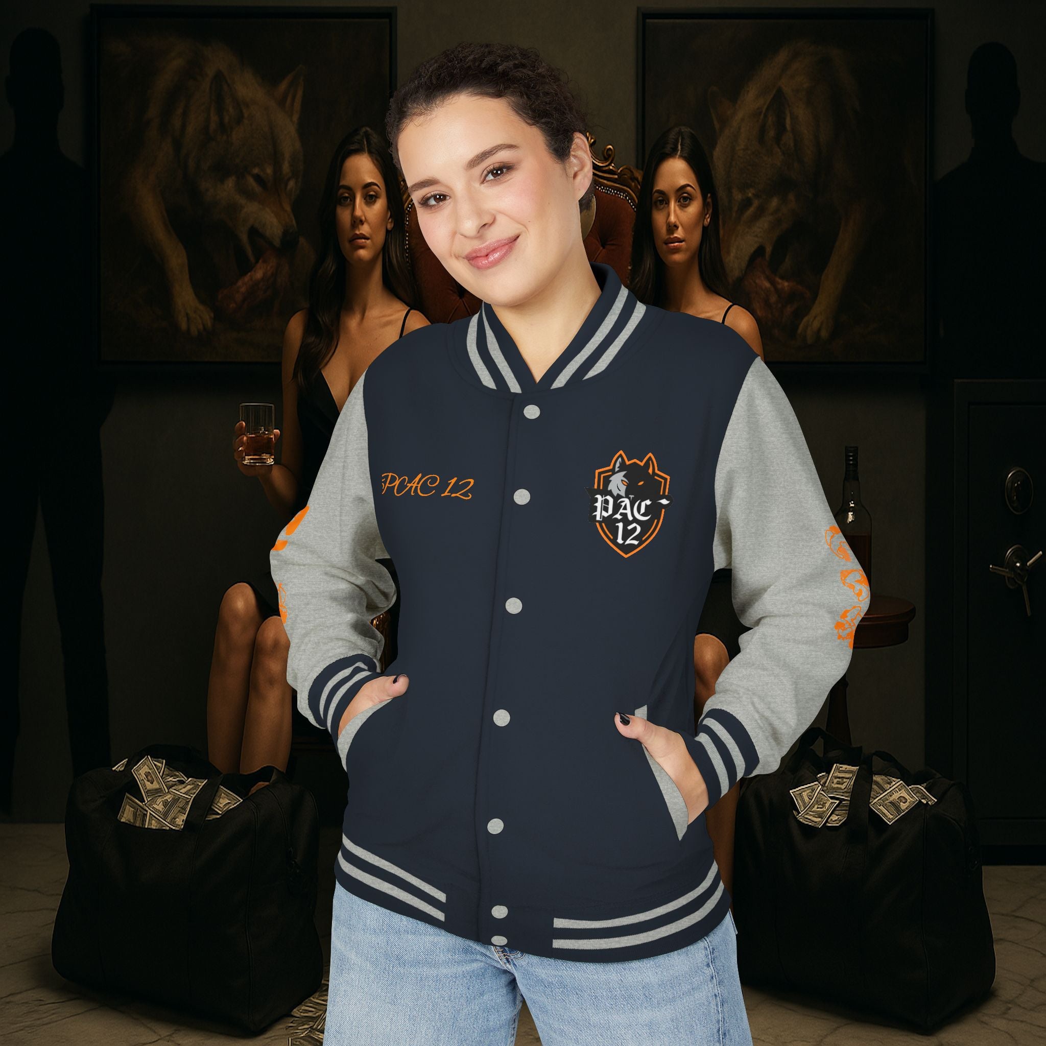 Pac 12 Trendy Letterman Jacket for Enthusiasts