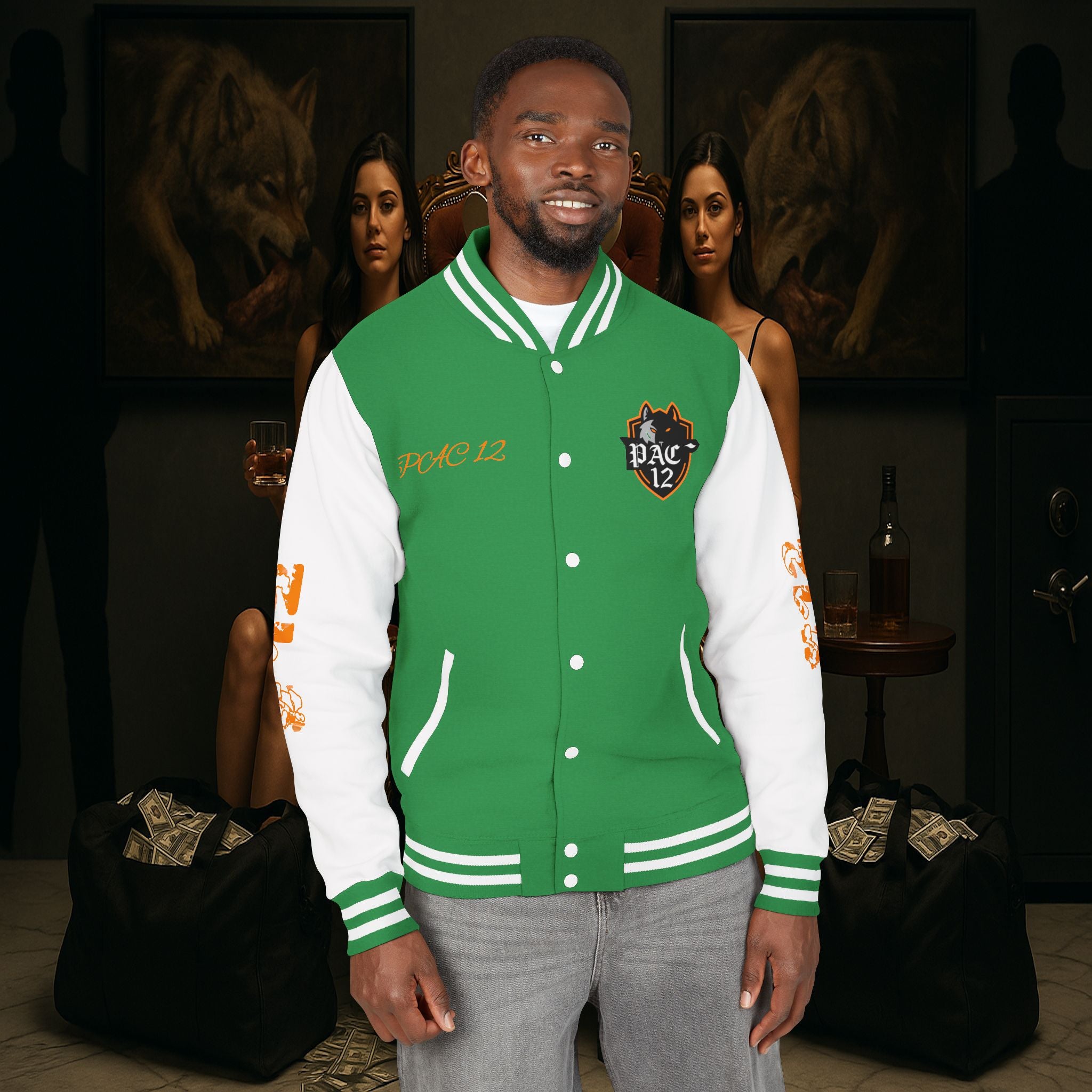 Pac 12 Trendy Letterman Jacket for Enthusiasts