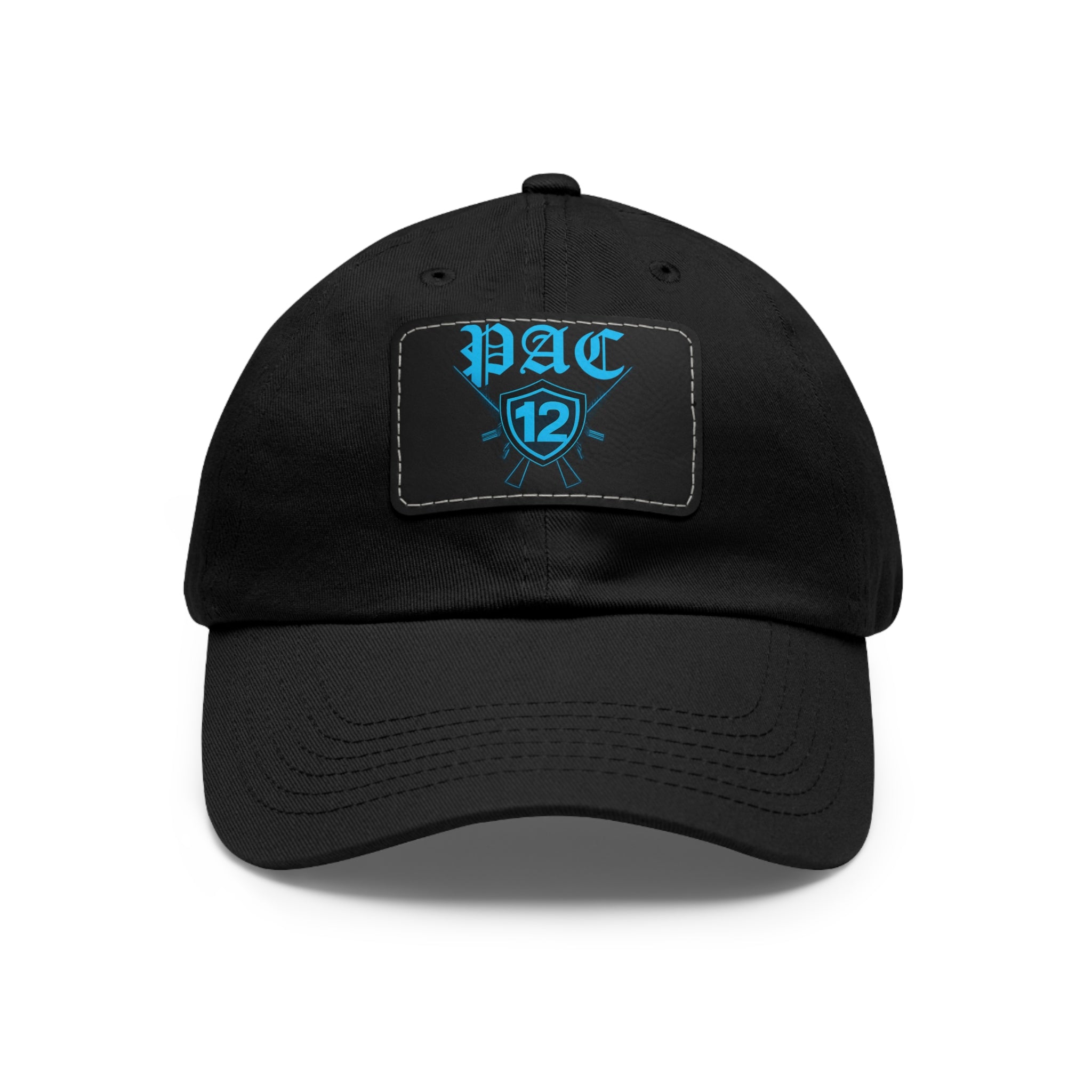Pac 12 Logo on leather cut out