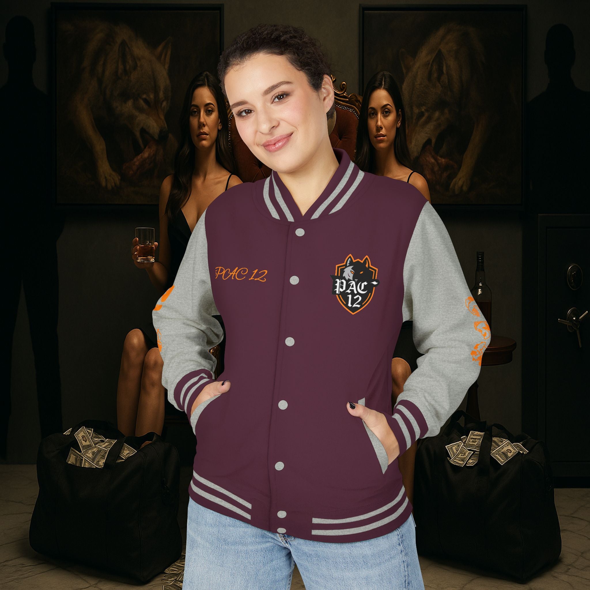 Pac 12 Trendy Letterman Jacket for Enthusiasts