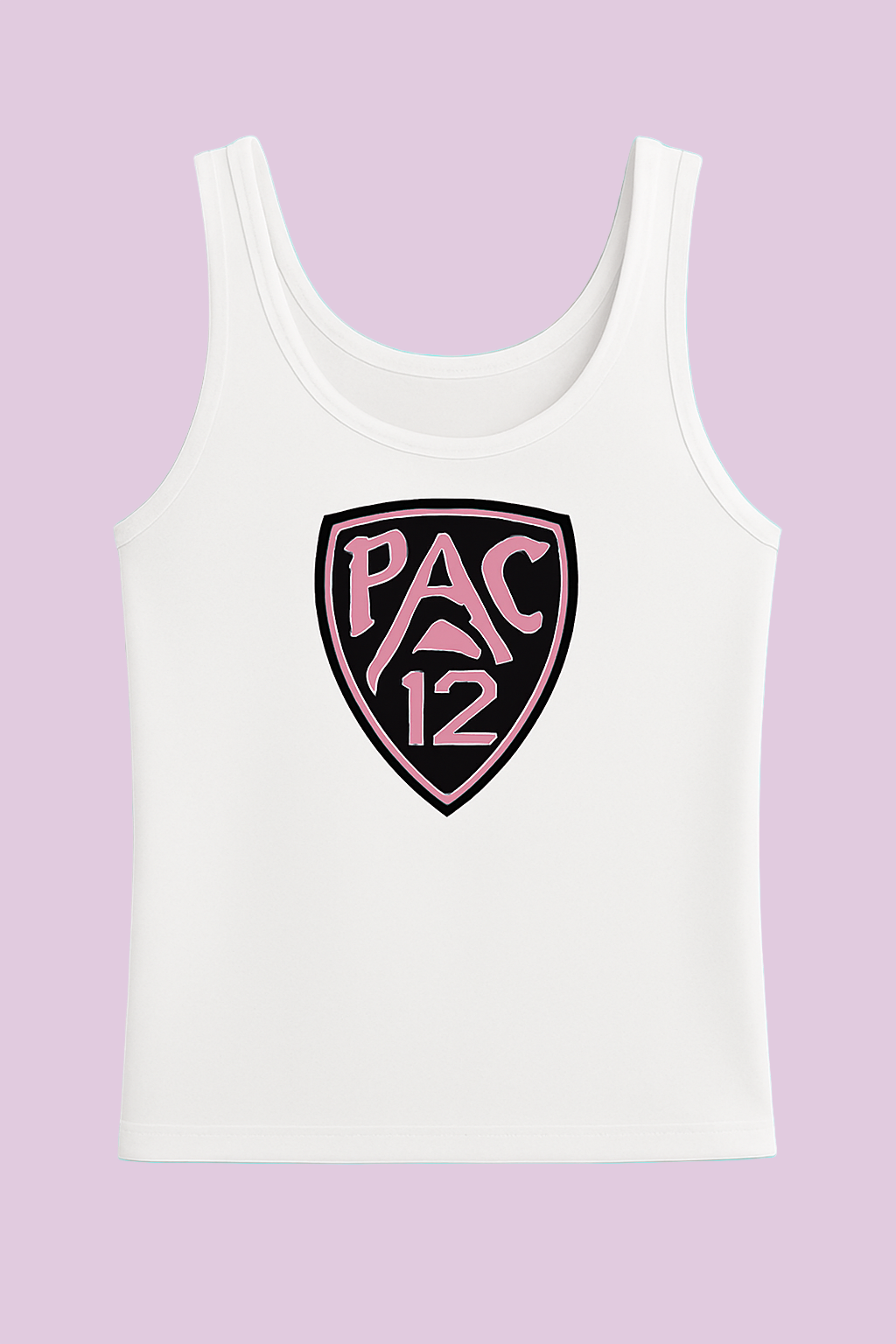 Womens Pac 12 Pink Shorts White Tang Outfit