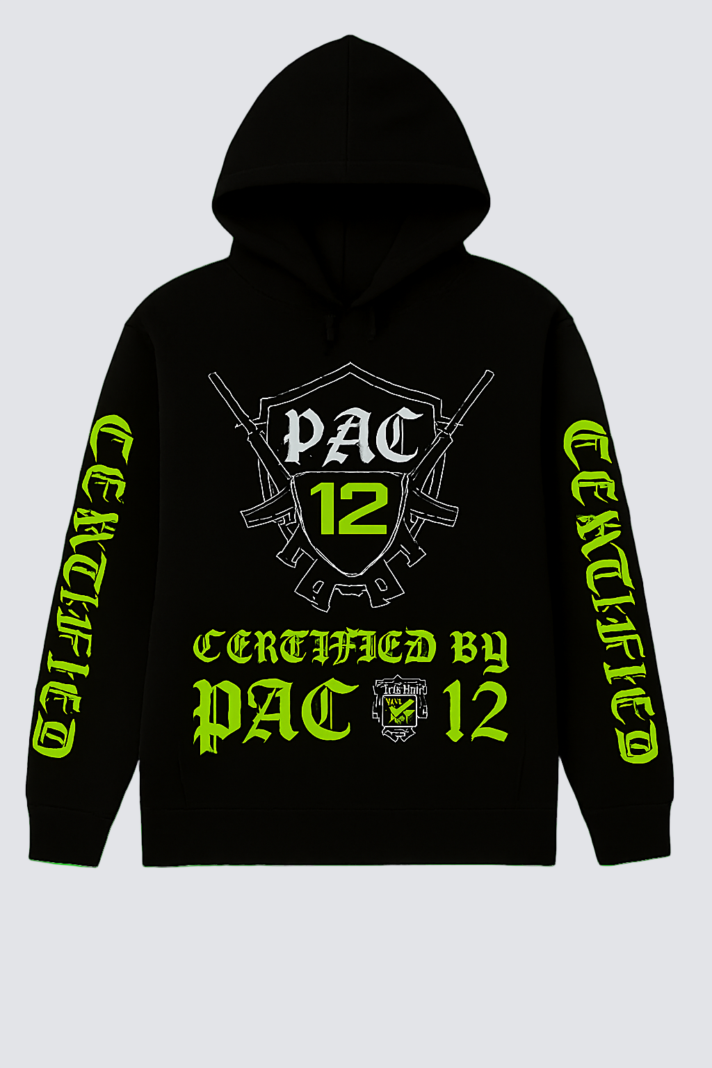 Black Hoody Pac 12 Certified Logo Click for More Colors!